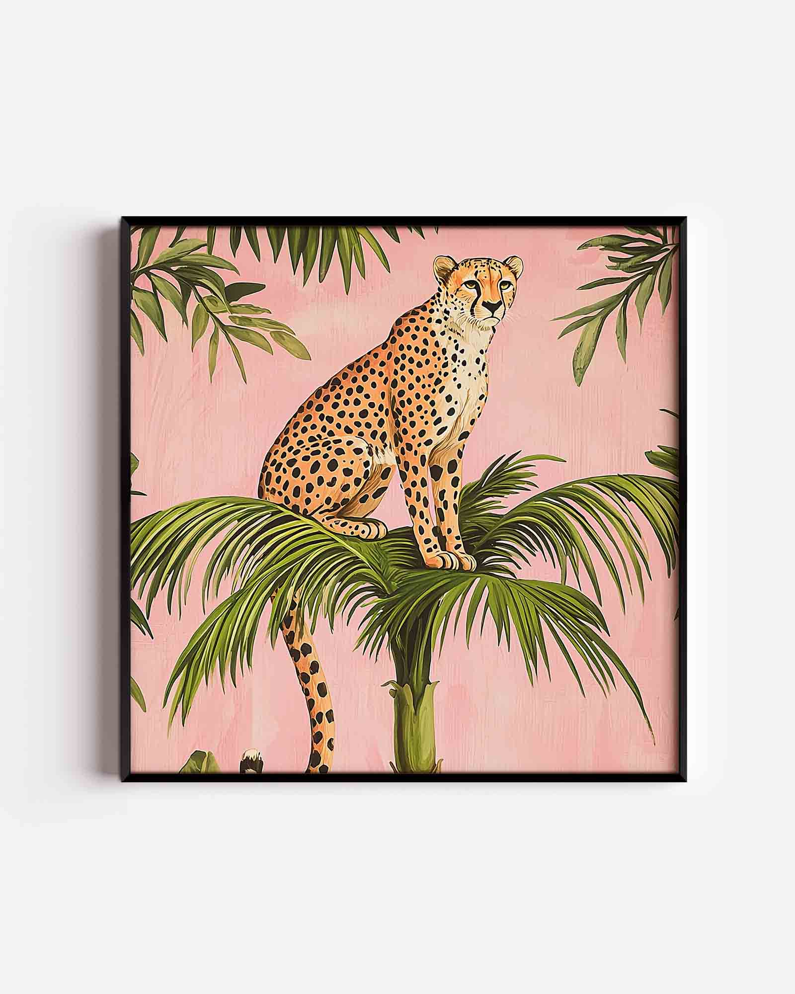 Cheetah op palm Poster