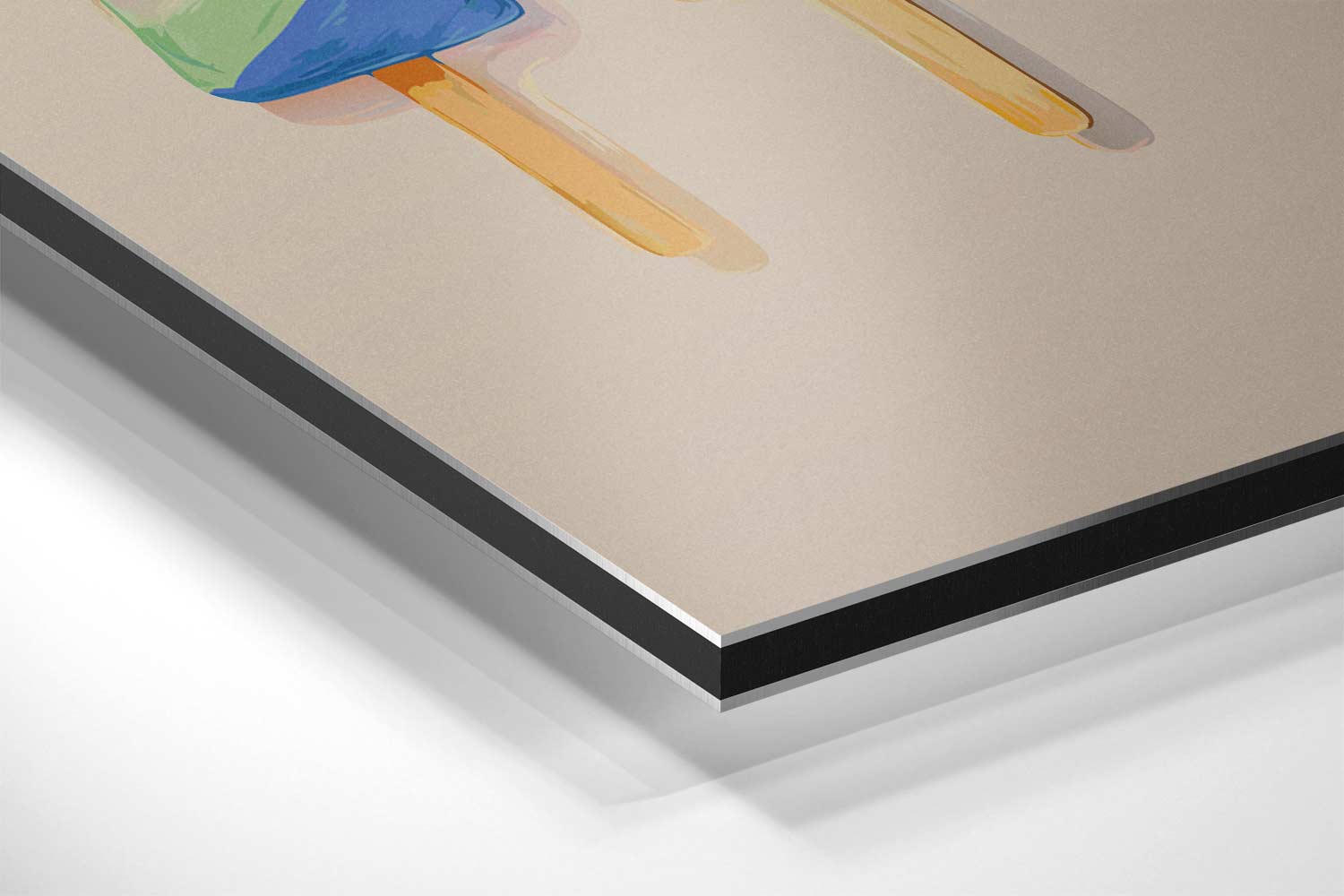 Kleurrijke IJsjes Illustratie Kunstwerk-canvas-dibond-plexiglas-wanddecoratie-WallArtistic