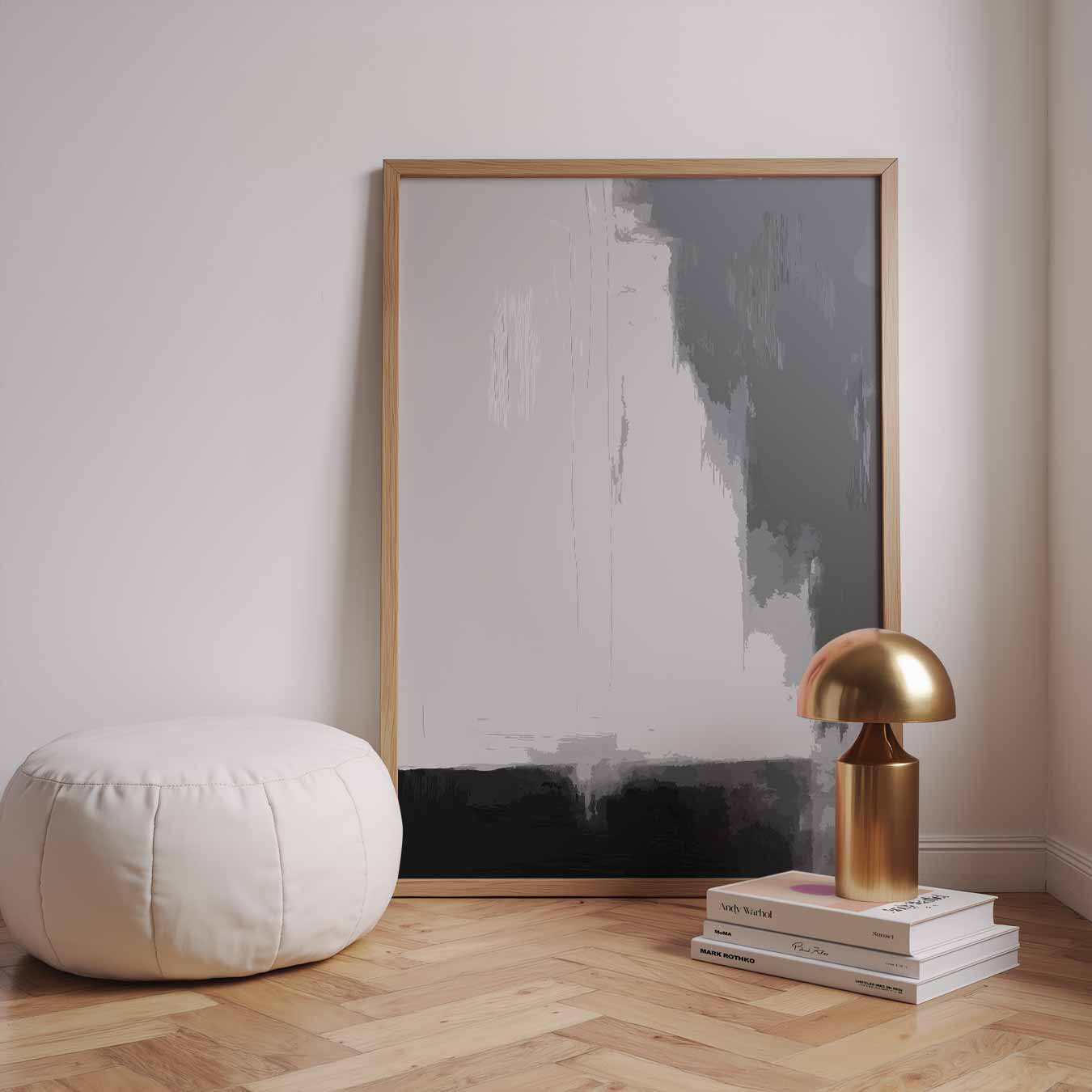 Modern Abstracte Grijstinten Poster