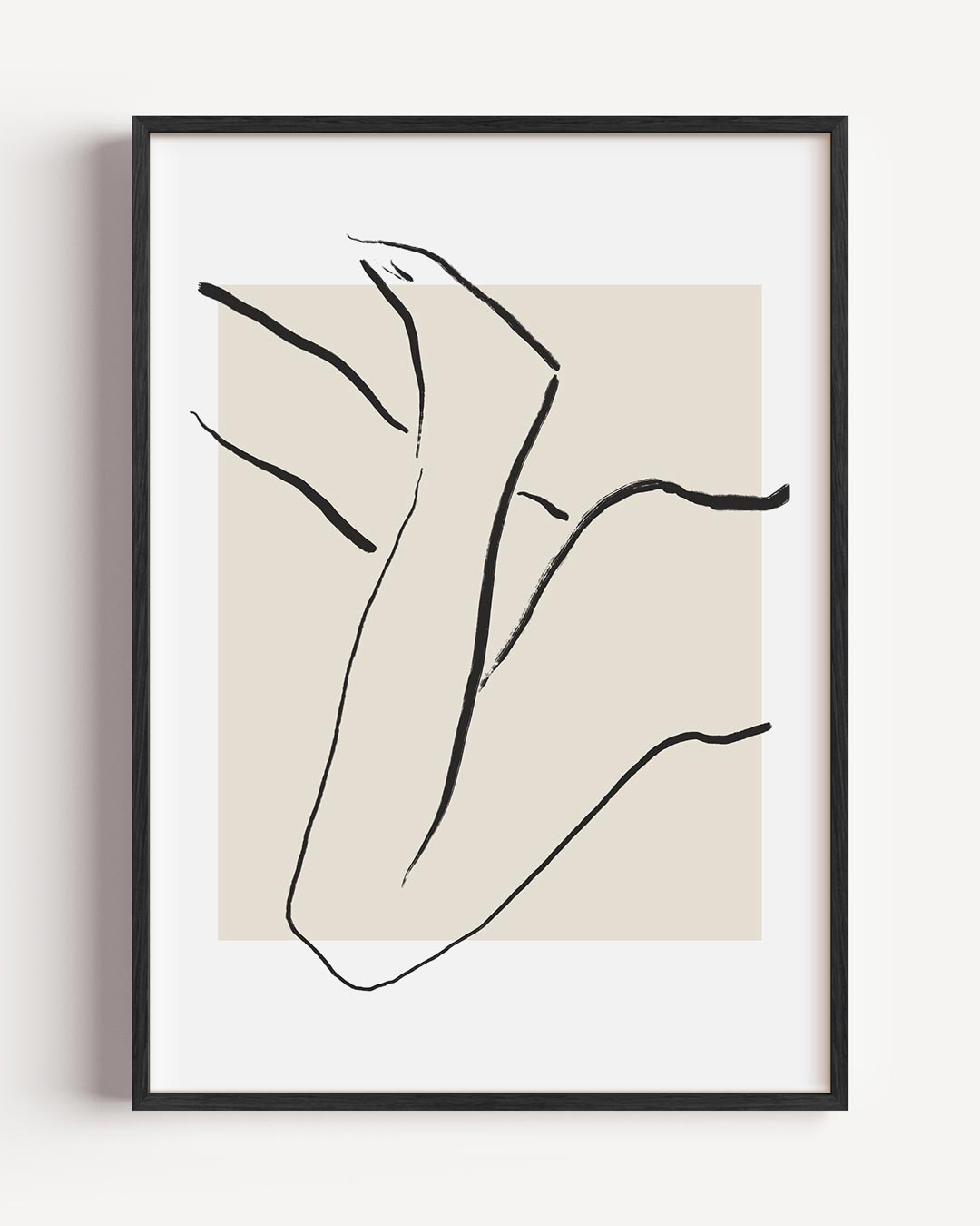 Minimalistische Lichaamslijn Poster-WallArtistic