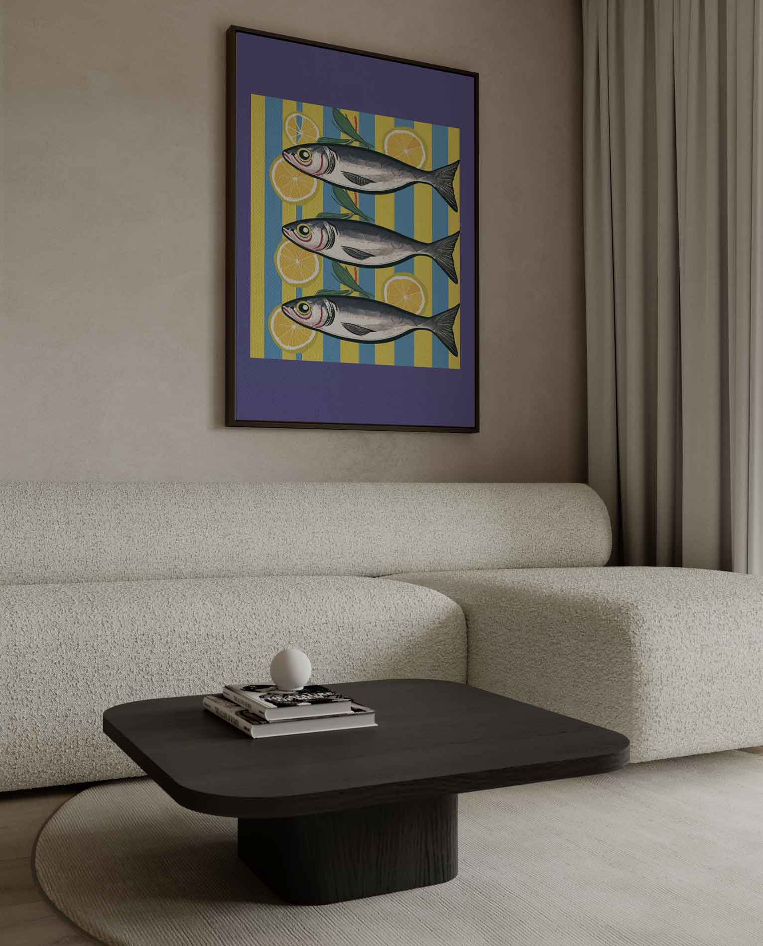 Zomerse Vischarmonie Kunstwerk-canvas-dibond-plexiglas-wanddecoratie-WallArtistic