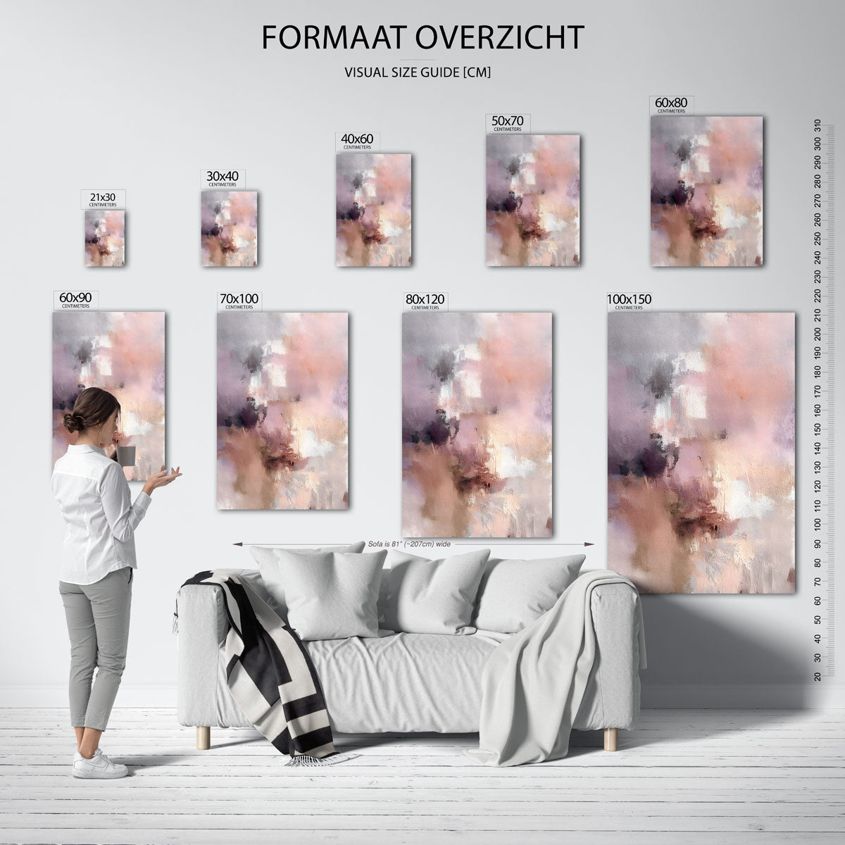 Abstracte pastelkleuren Poster