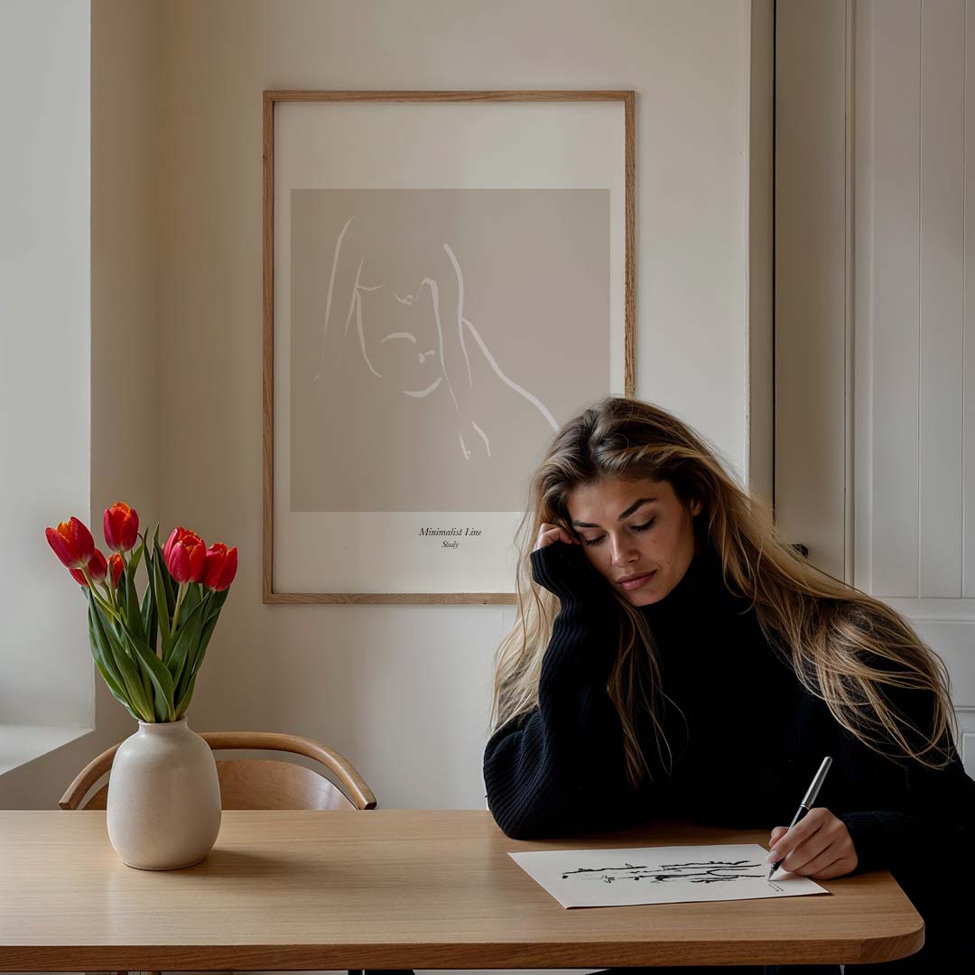 Minimalistische Lijnkunst Poster-WallArtistic