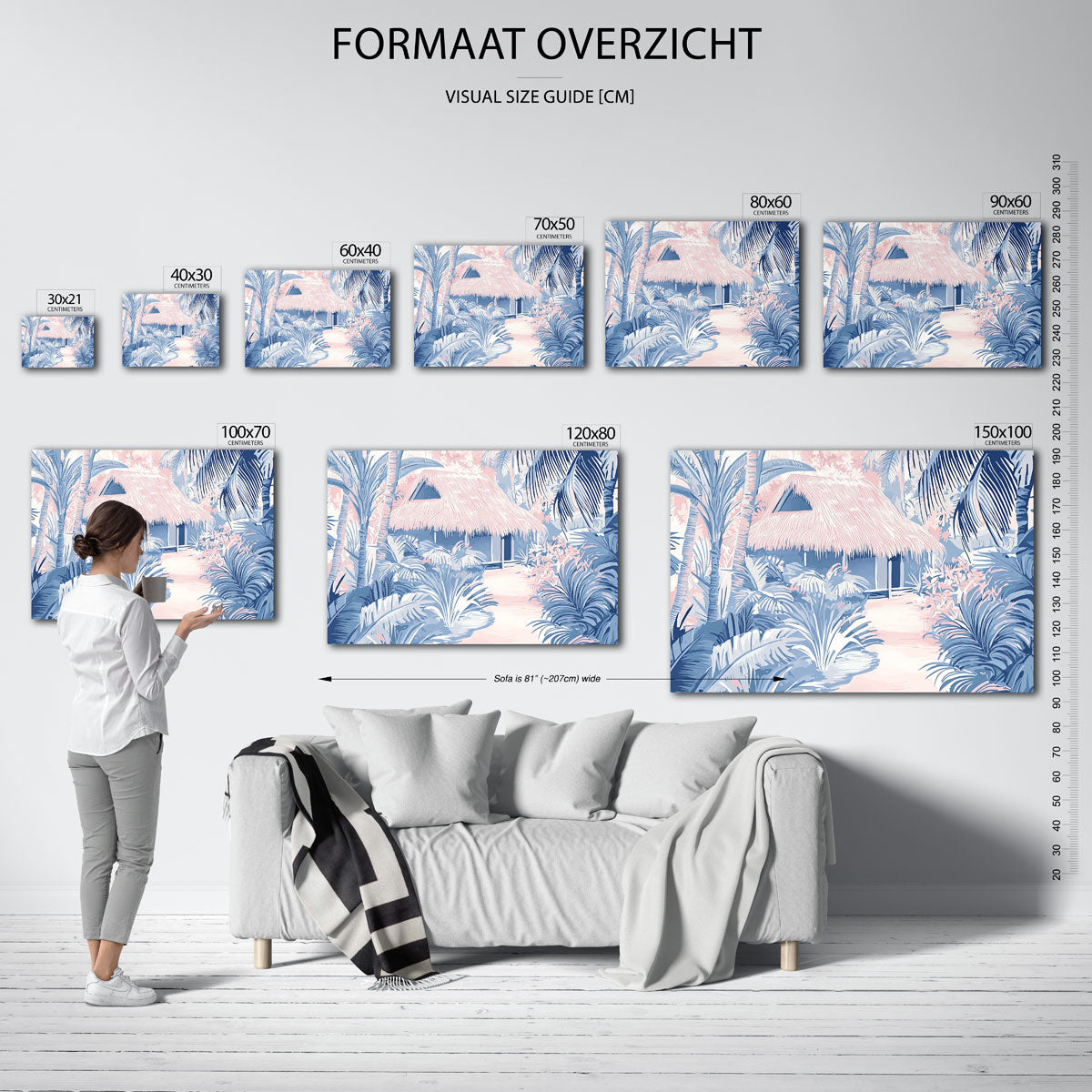 Tropisch huisje Poster