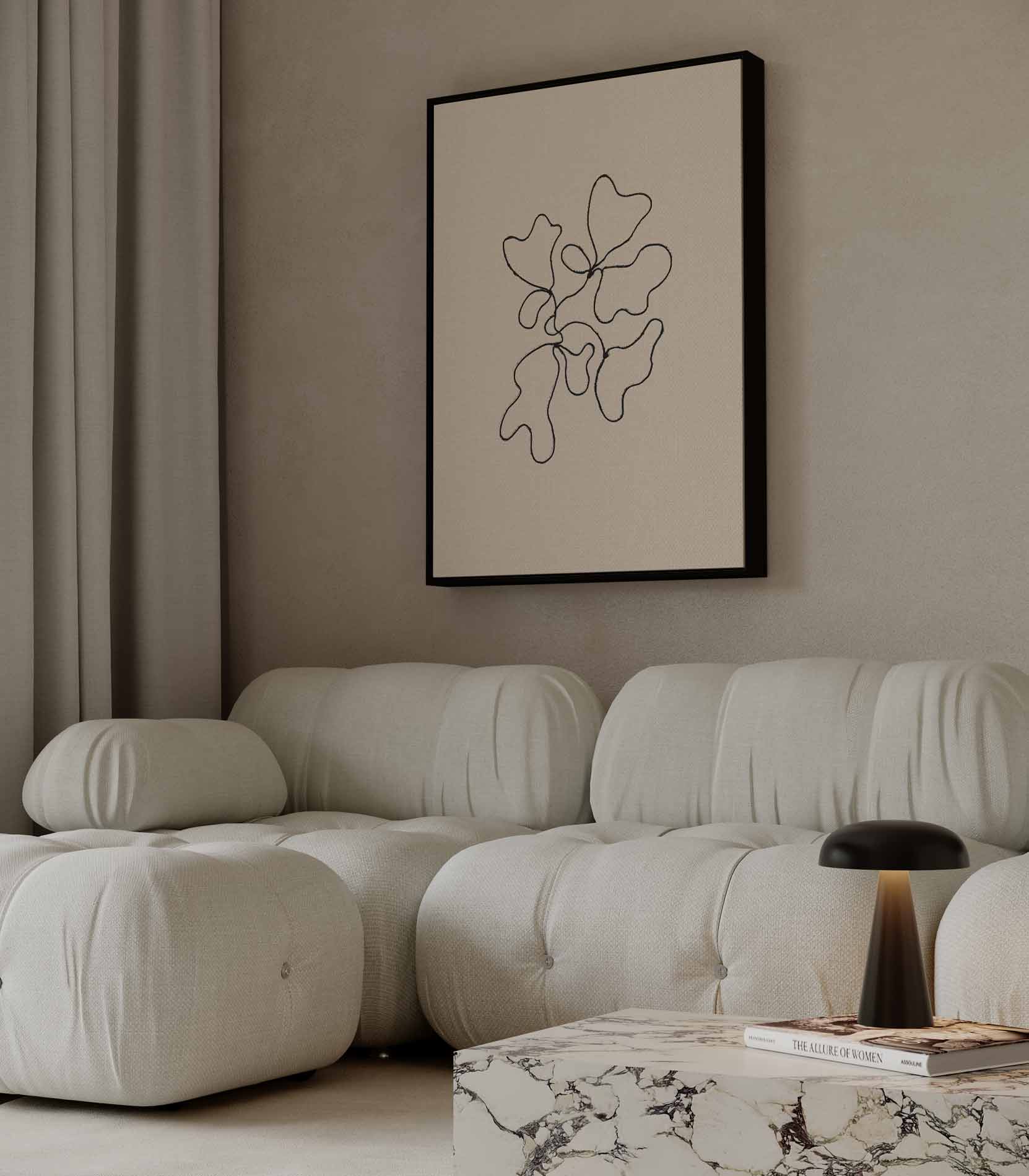 Speelse Lijnvormen Wandkunst Kunstwerk-canvas-dibond-plexiglas-wanddecoratie-WallArtistic