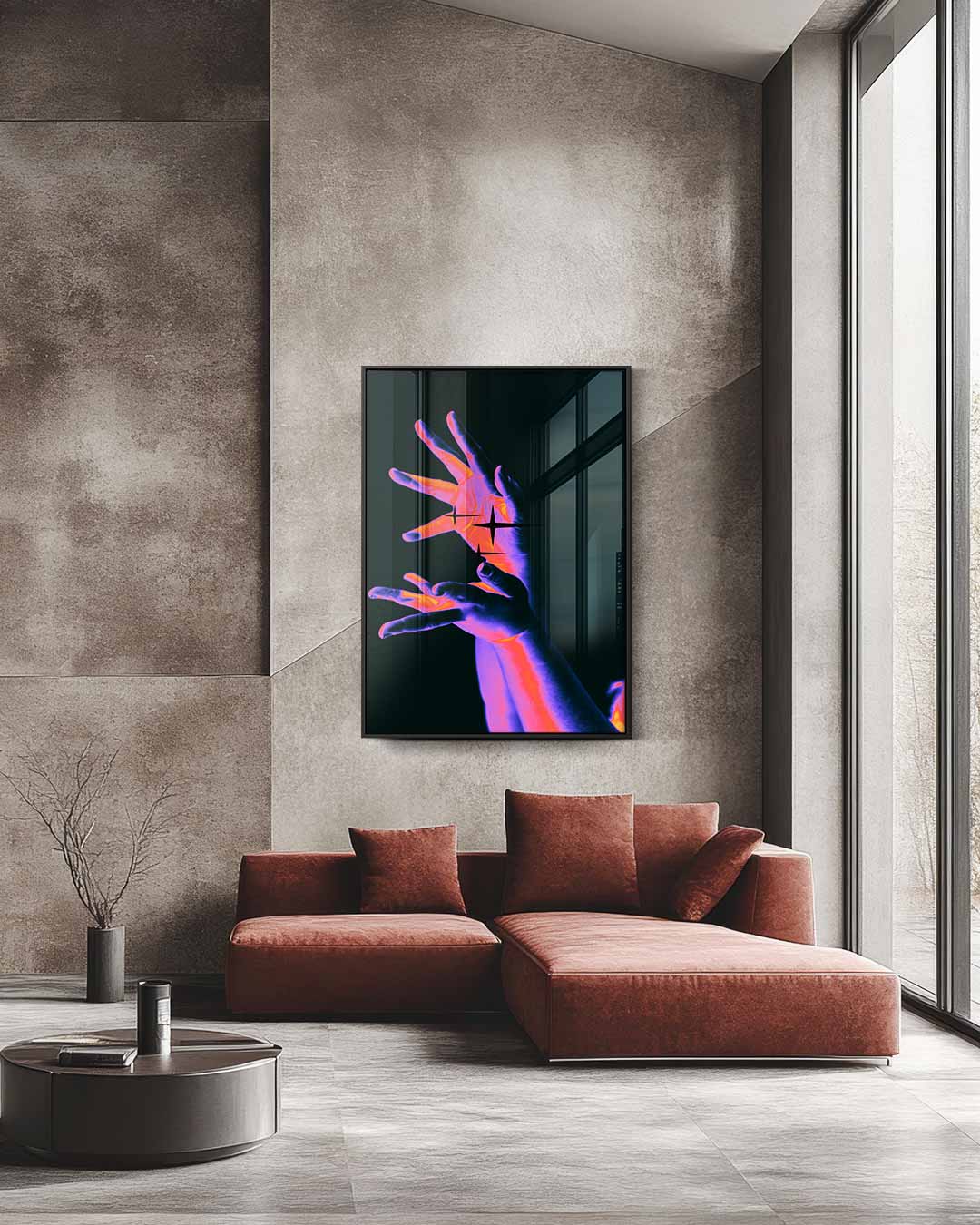 Mystieke Handbewegingen Kunstwerk-canvas-dibond-plexiglas-wanddecoratie-WallArtistic