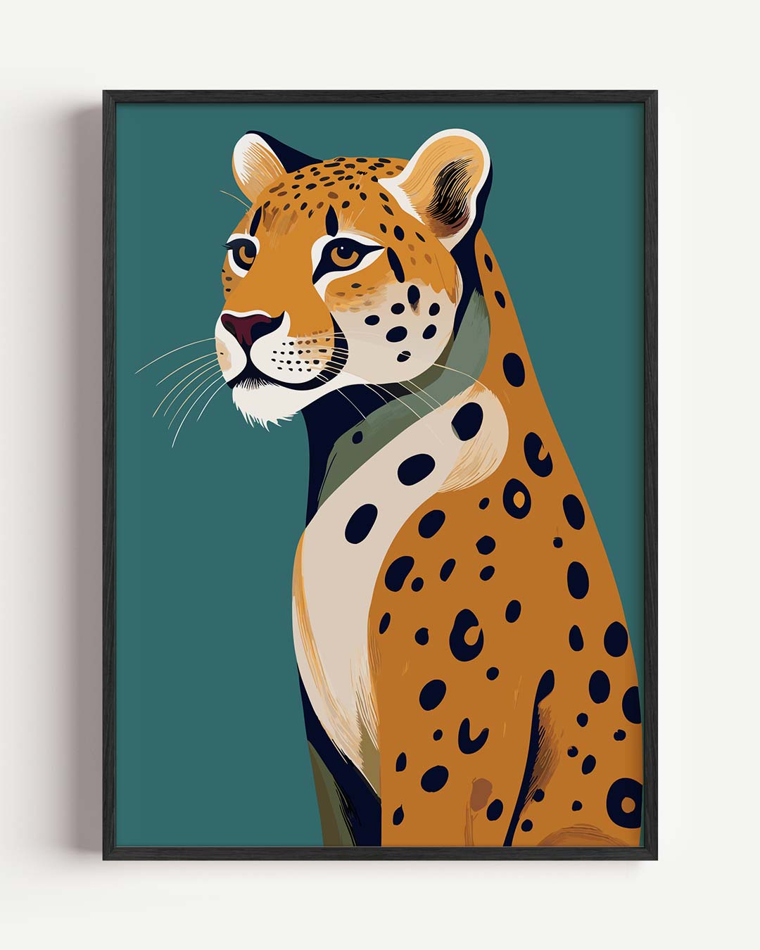 Elegante Luipaard Poster-WallArtistic