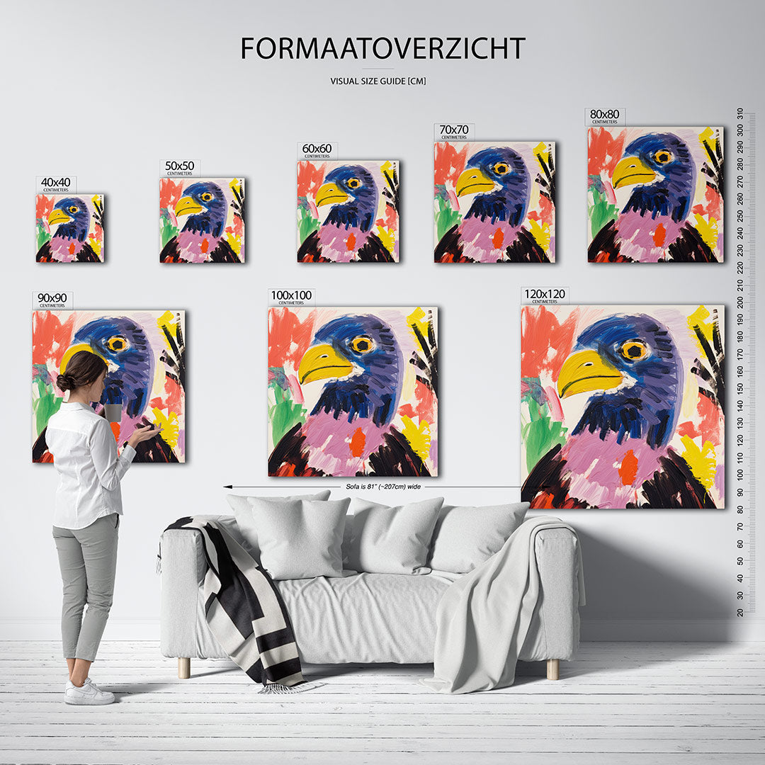 Kleurrijke vogel Kunstwerk
