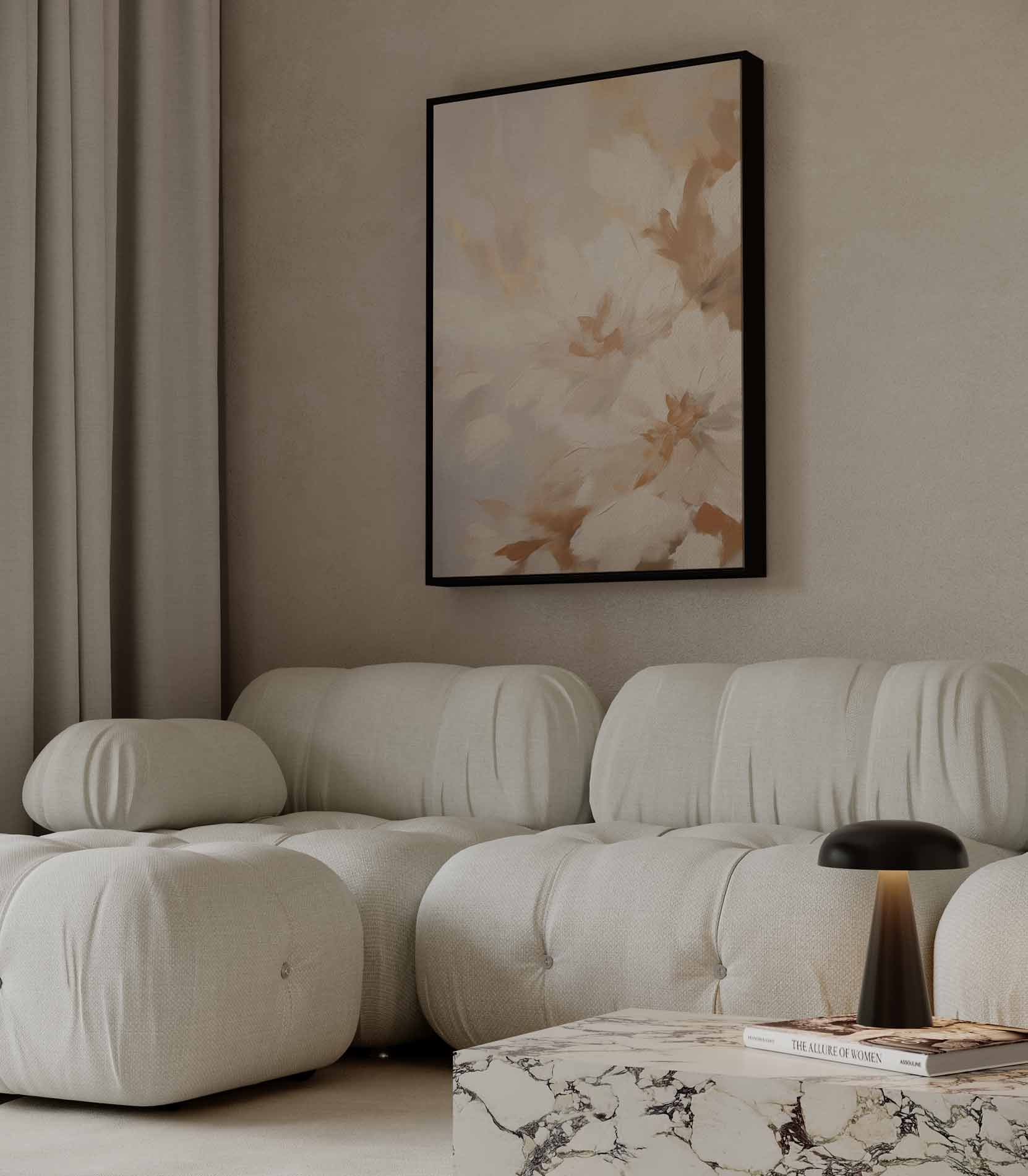 "Ethereal Bloemenpracht" Kunstwerk-canvas-dibond-plexiglas-wanddecoratie-WallArtistic
