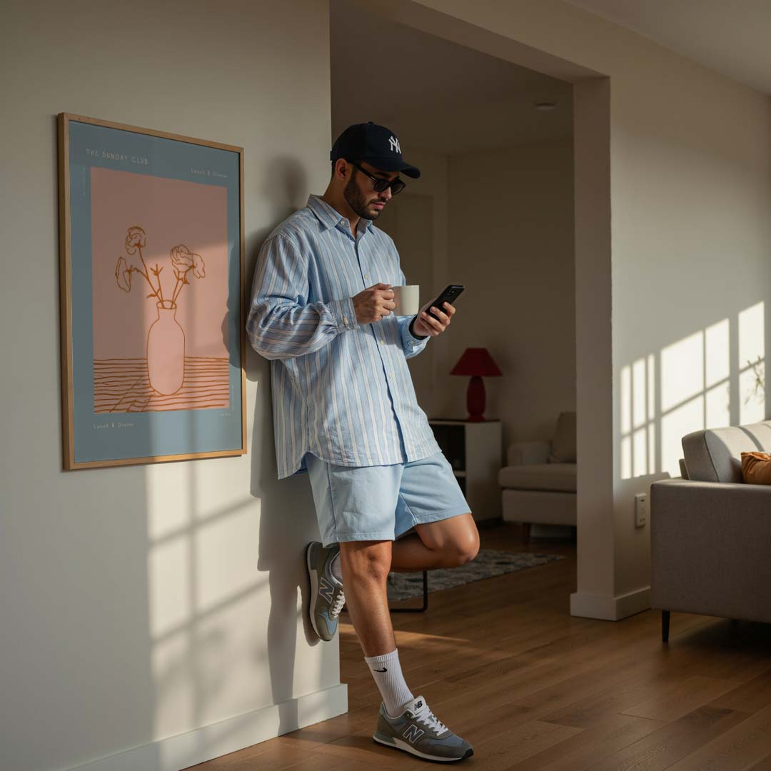 Bloemen in Vaasje Kunstposter-WallArtistic