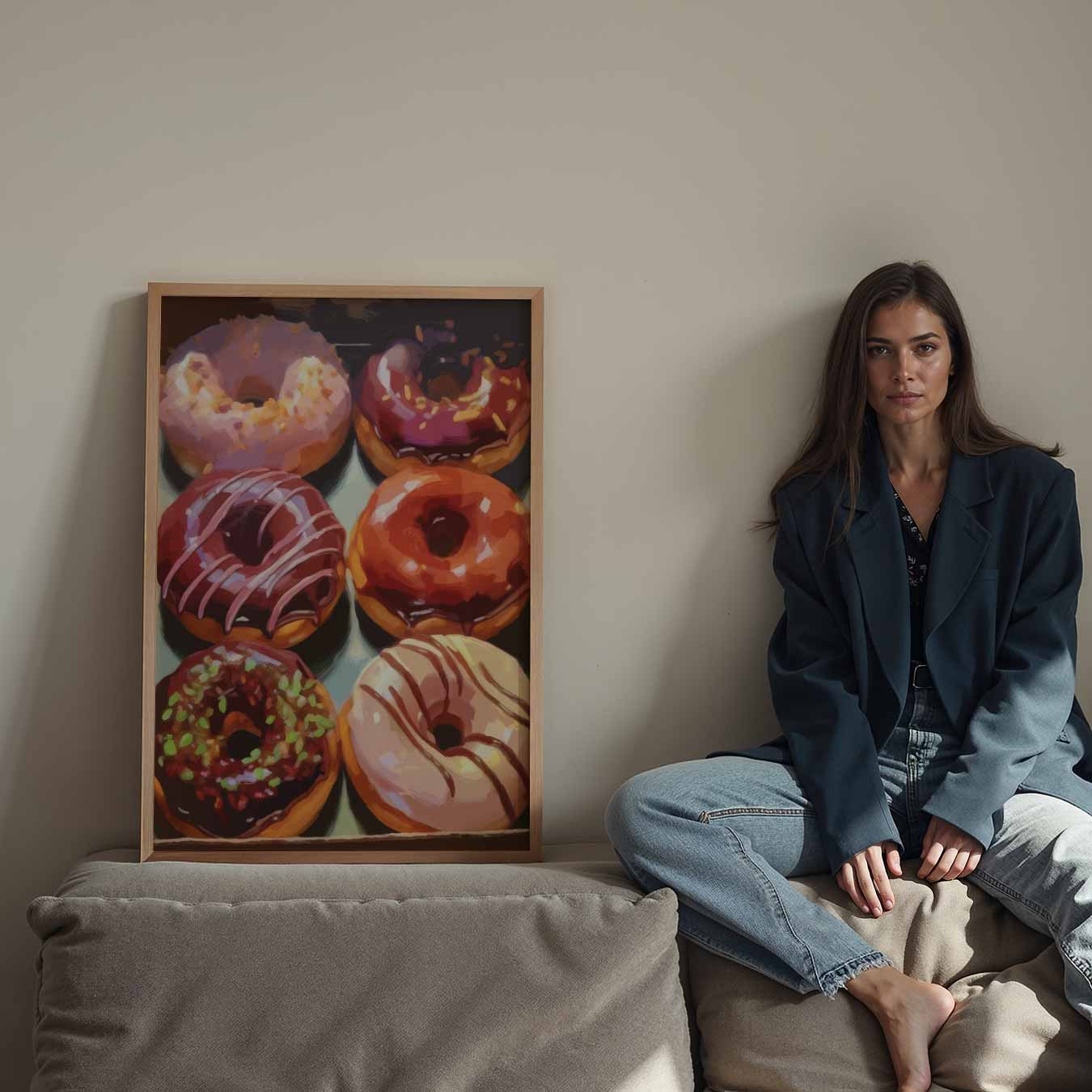 Kleurrijke Donut Poster-WallArtistic