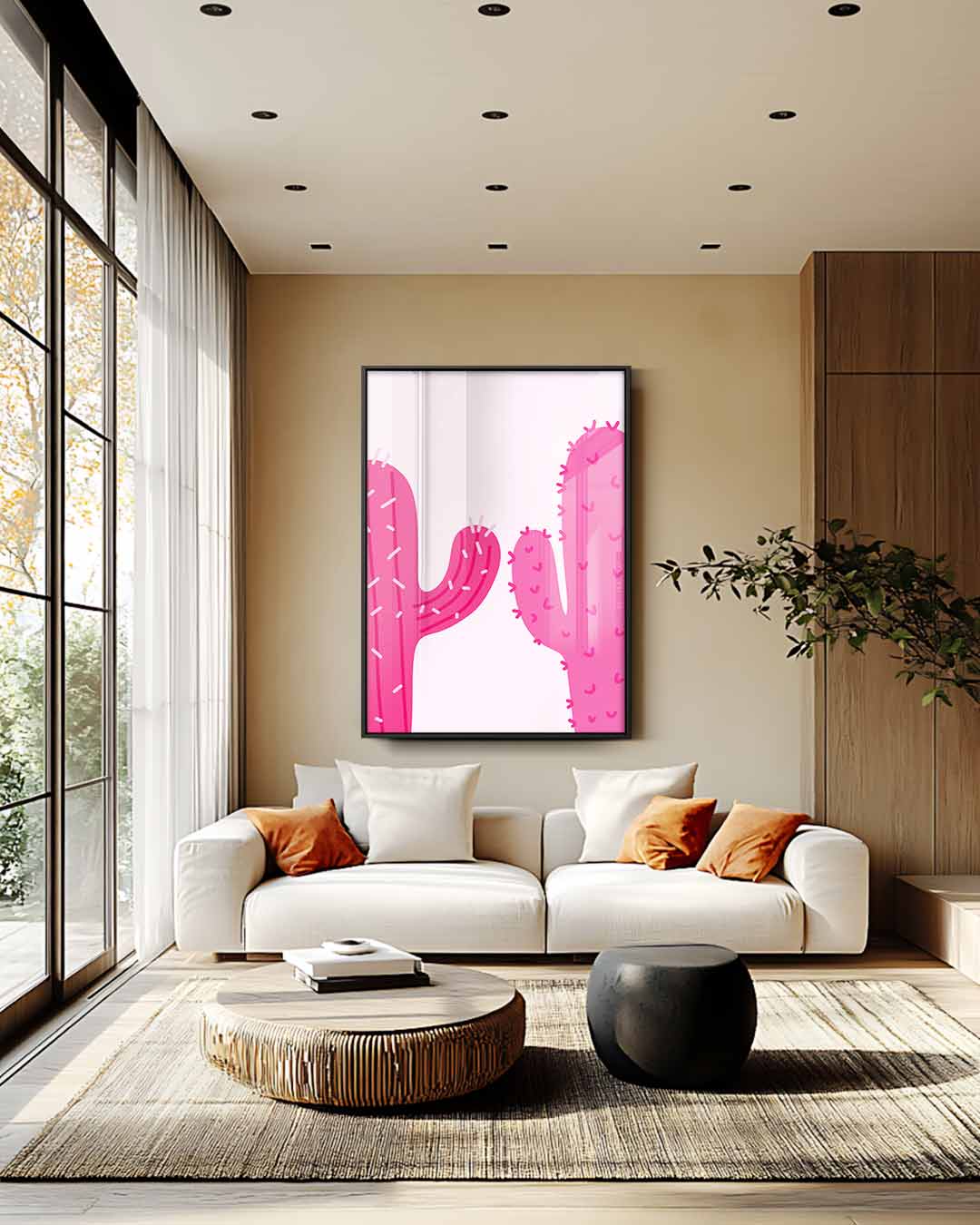Cactus Dromen Kunstwerk-canvas-dibond-plexiglas-wanddecoratie-WallArtistic