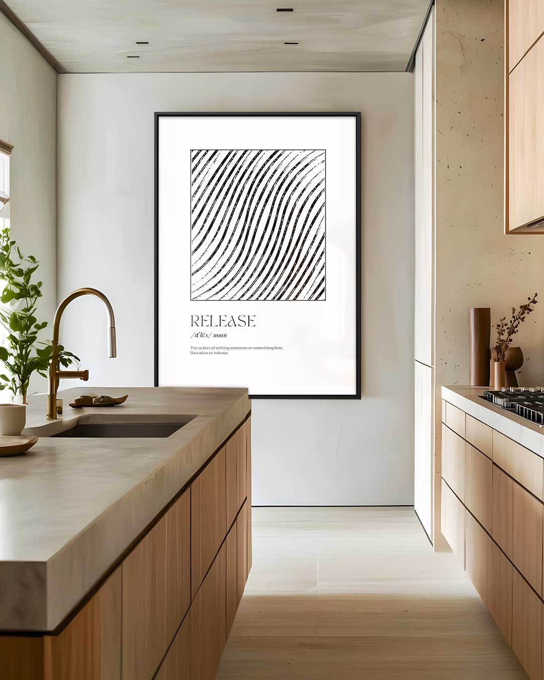 Release - Toegankelijke Abstractie Kunstwerk-canvas-dibond-plexiglas-wanddecoratie-WallArtistic