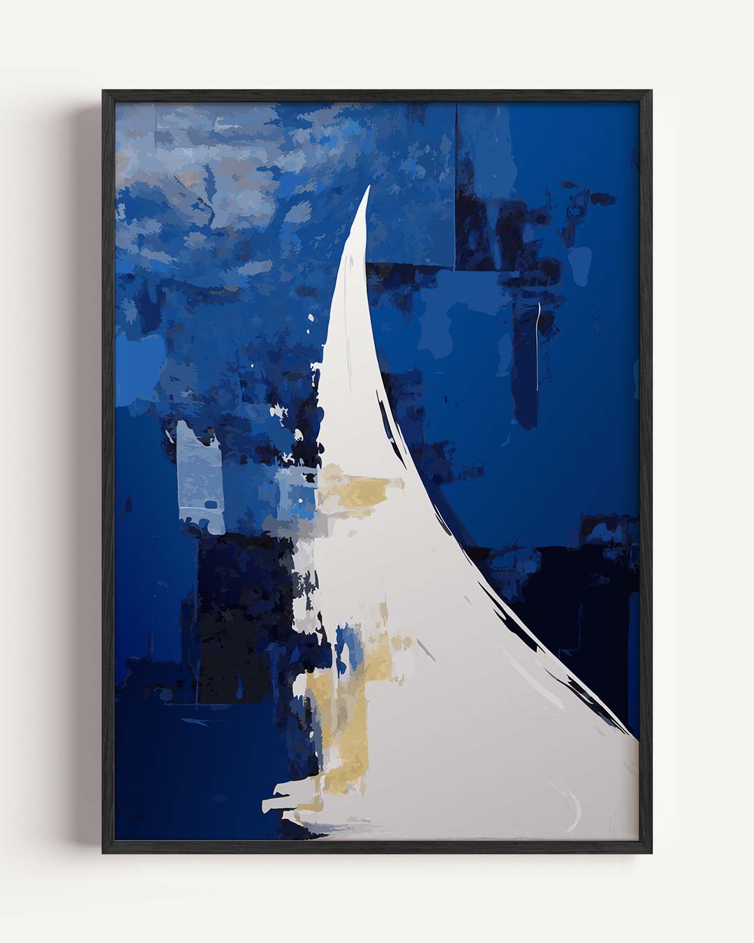 Abstracte Blauwe Elegantie Poster-WallArtistic
