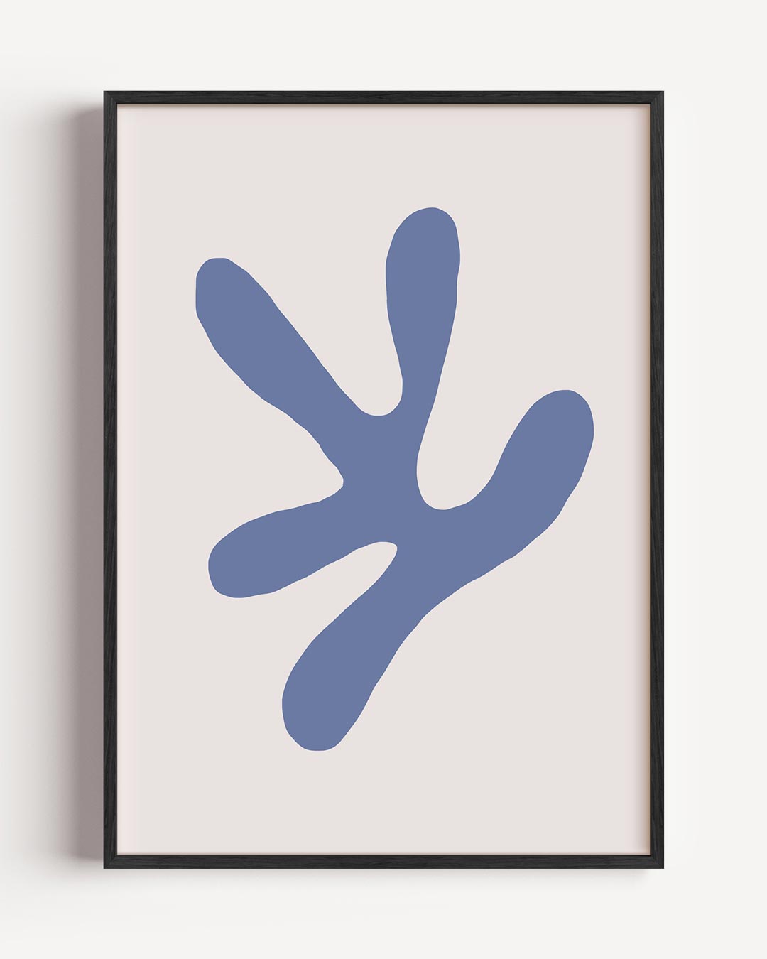 Abstracte Blauwe Vormen Poster-WallArtistic