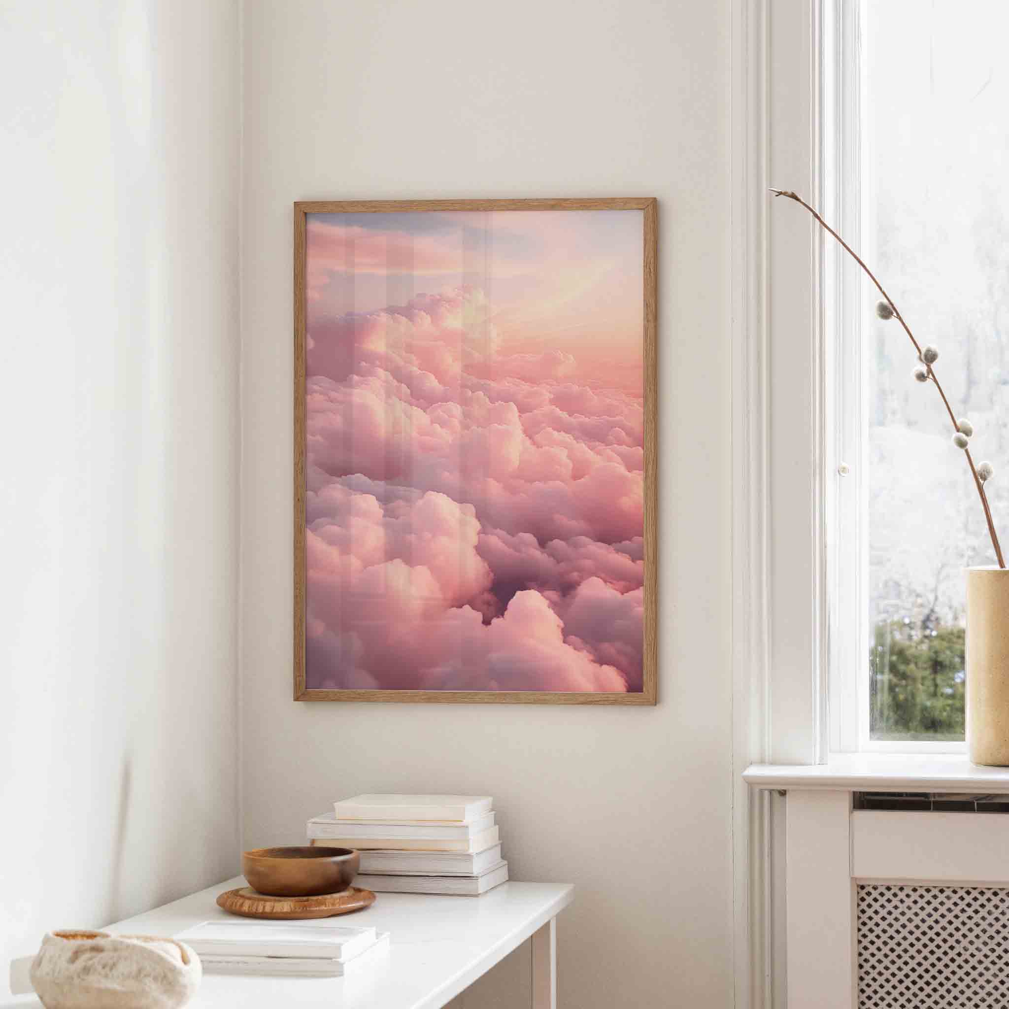 Roze wolken Poster
