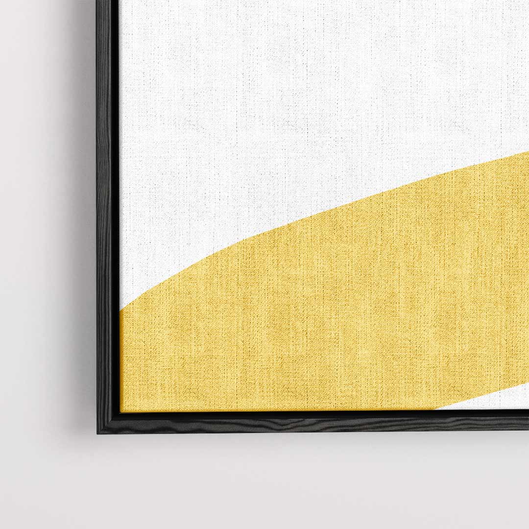 Vloeiende Gele Bewegingen Kunstwerk-canvas-dibond-plexiglas-wanddecoratie-WallArtistic