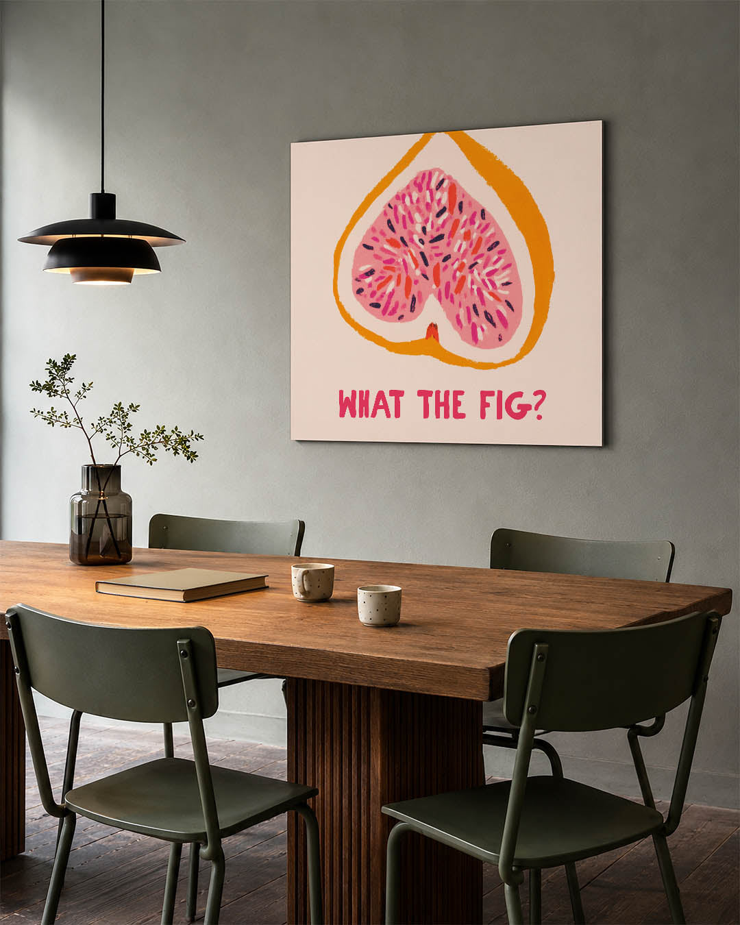 Vrolijke vijg illustratie Kunstwerk