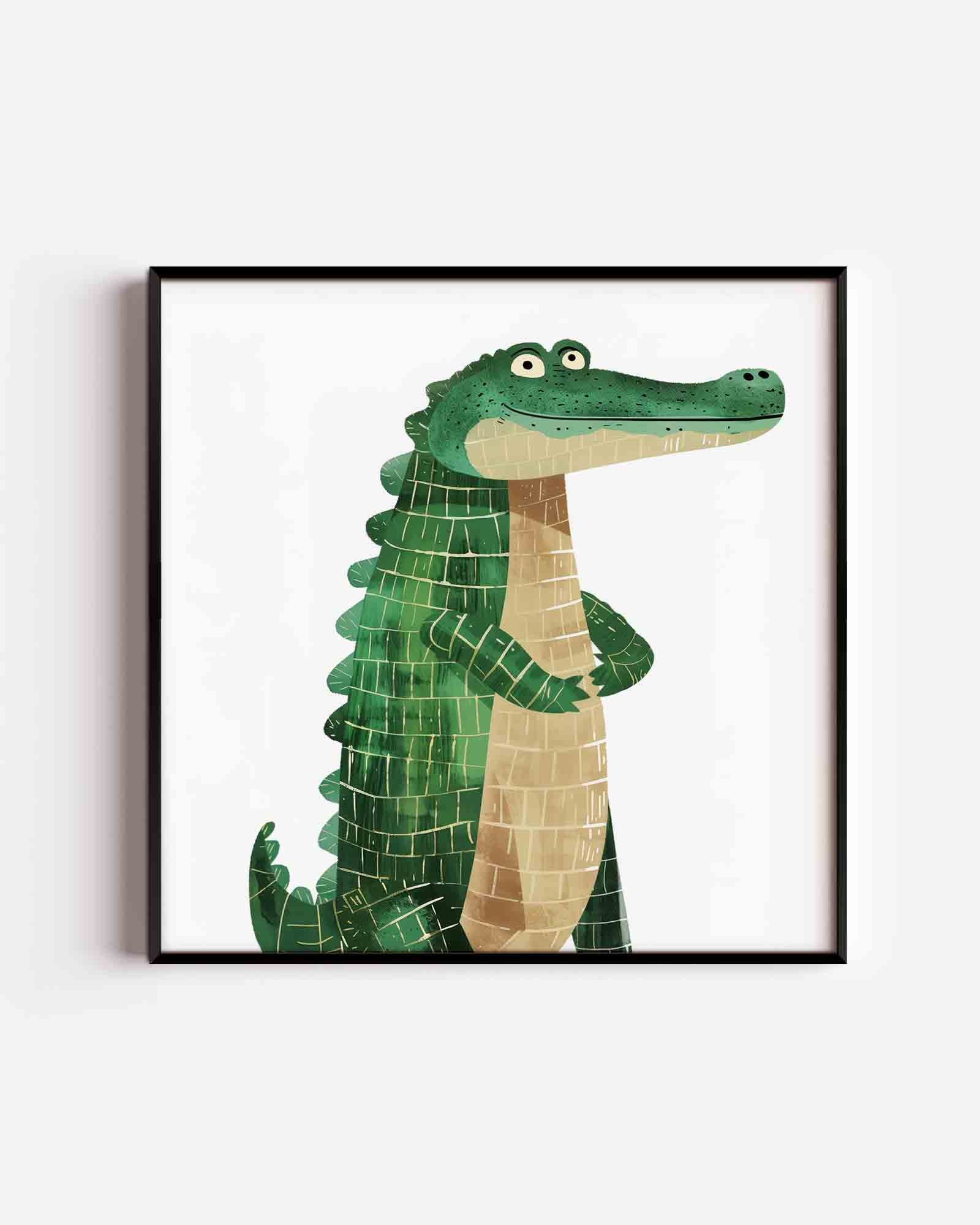 Groene krokodil Poster