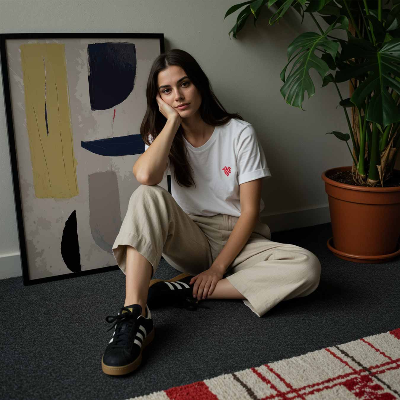 Abstracte Aardetinten Poster-WallArtistic