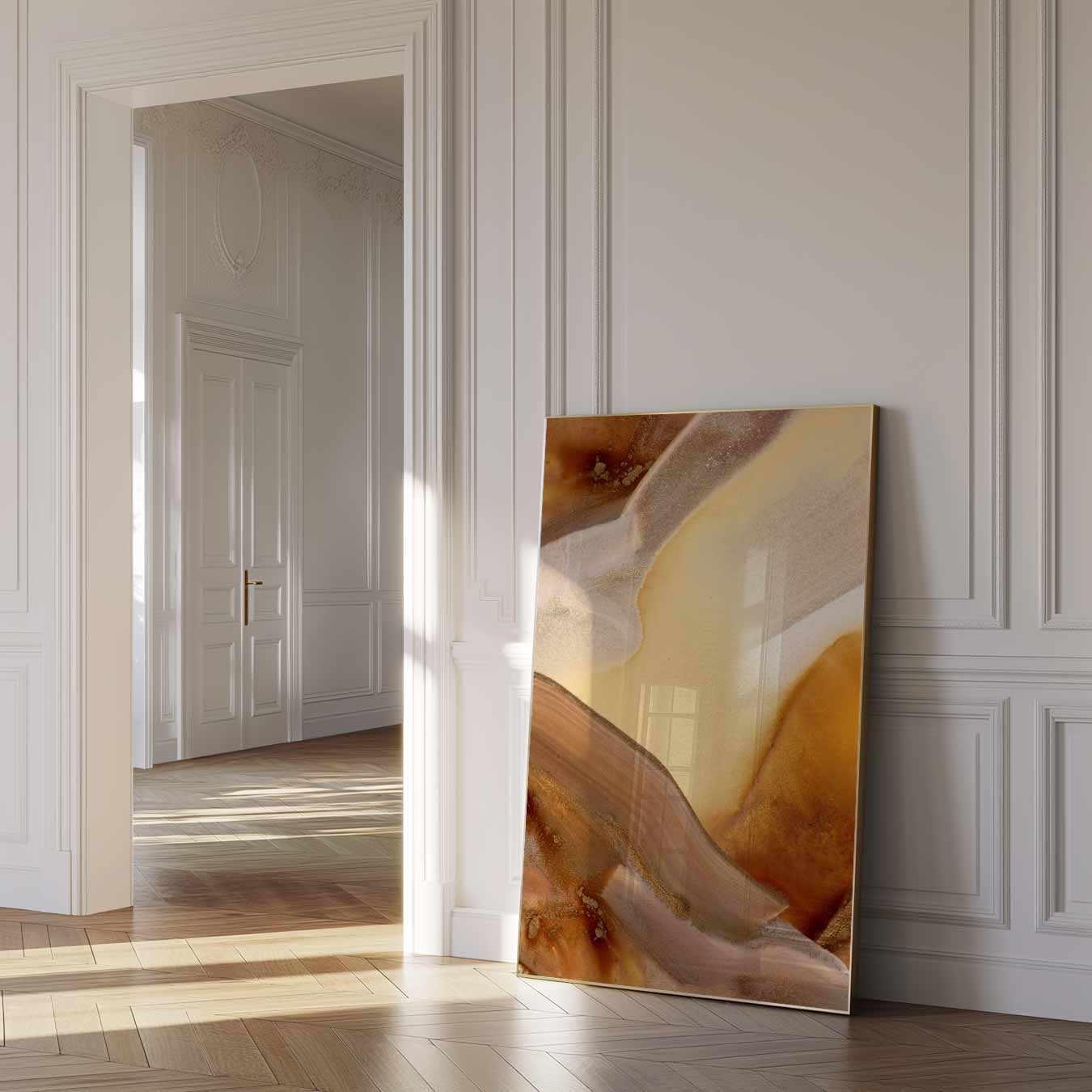 Aardetinten Abstract Poster-WallArtistic