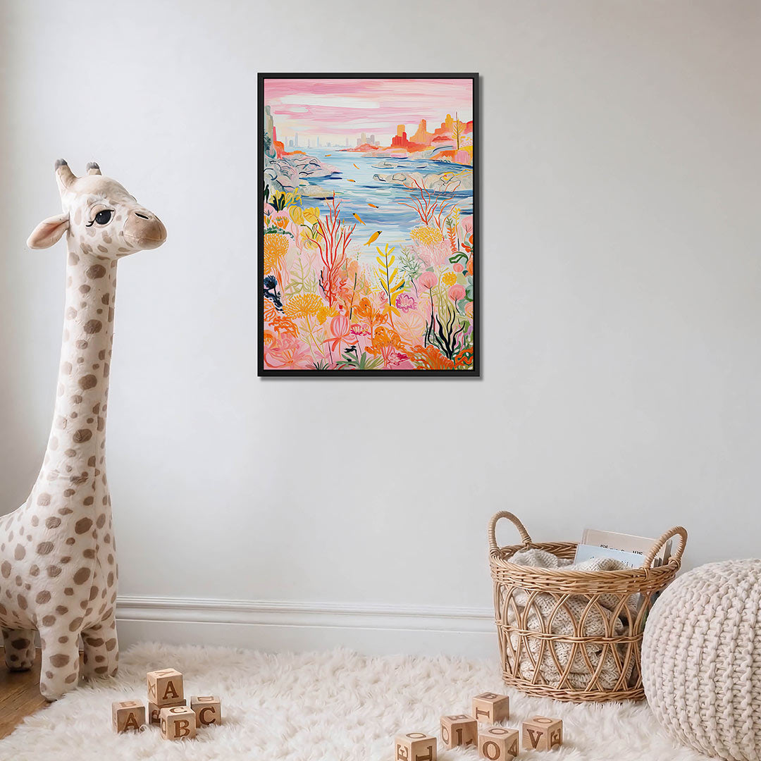 Kleurrijke natuurlandschap Kunstwerk