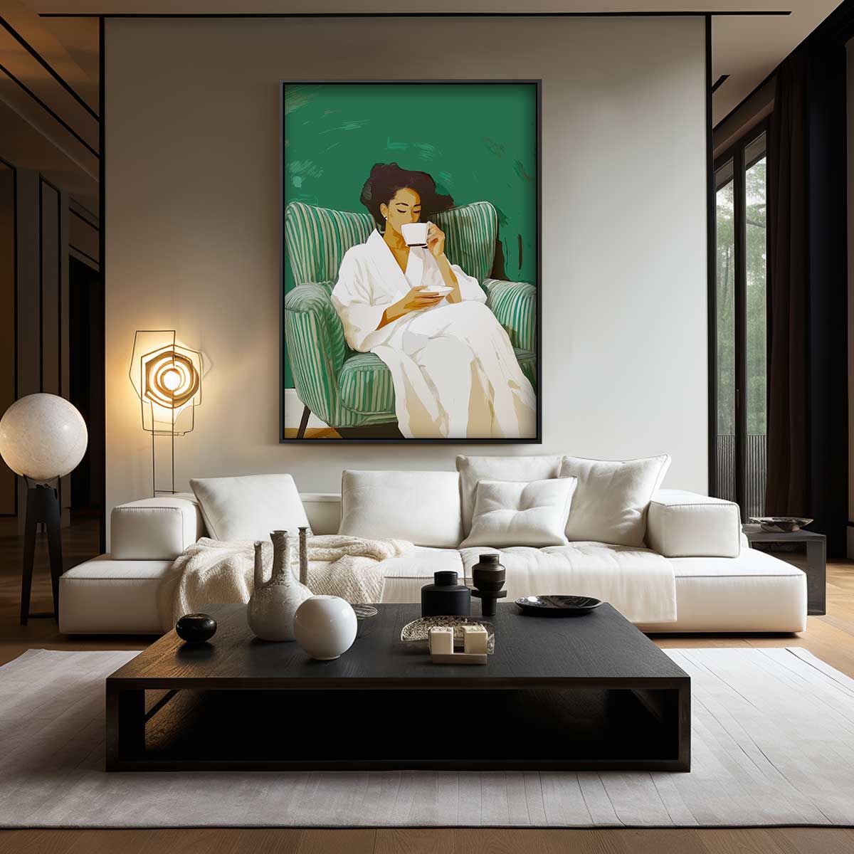 Ochtendrust met Koffie Kunstwerk-canvas-dibond-plexiglas-wanddecoratie-WallArtistic