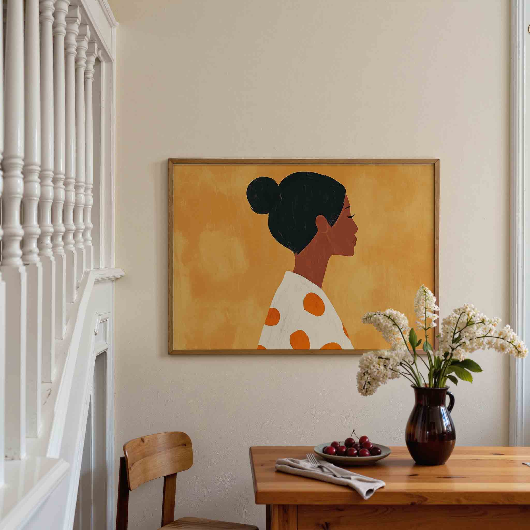 Profiel van vrouw Poster