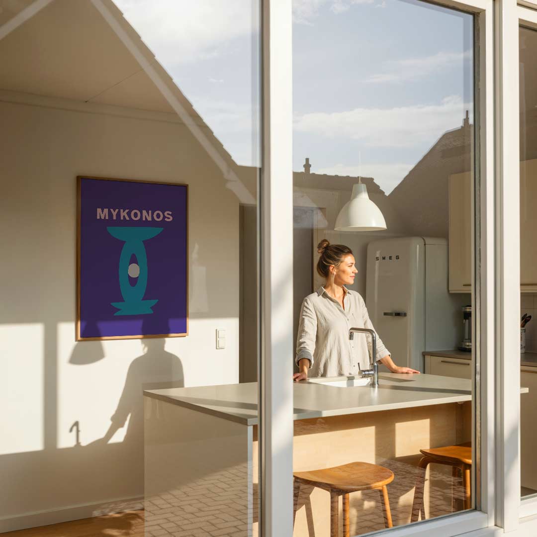 Mykonos Chic Poster-WallArtistic