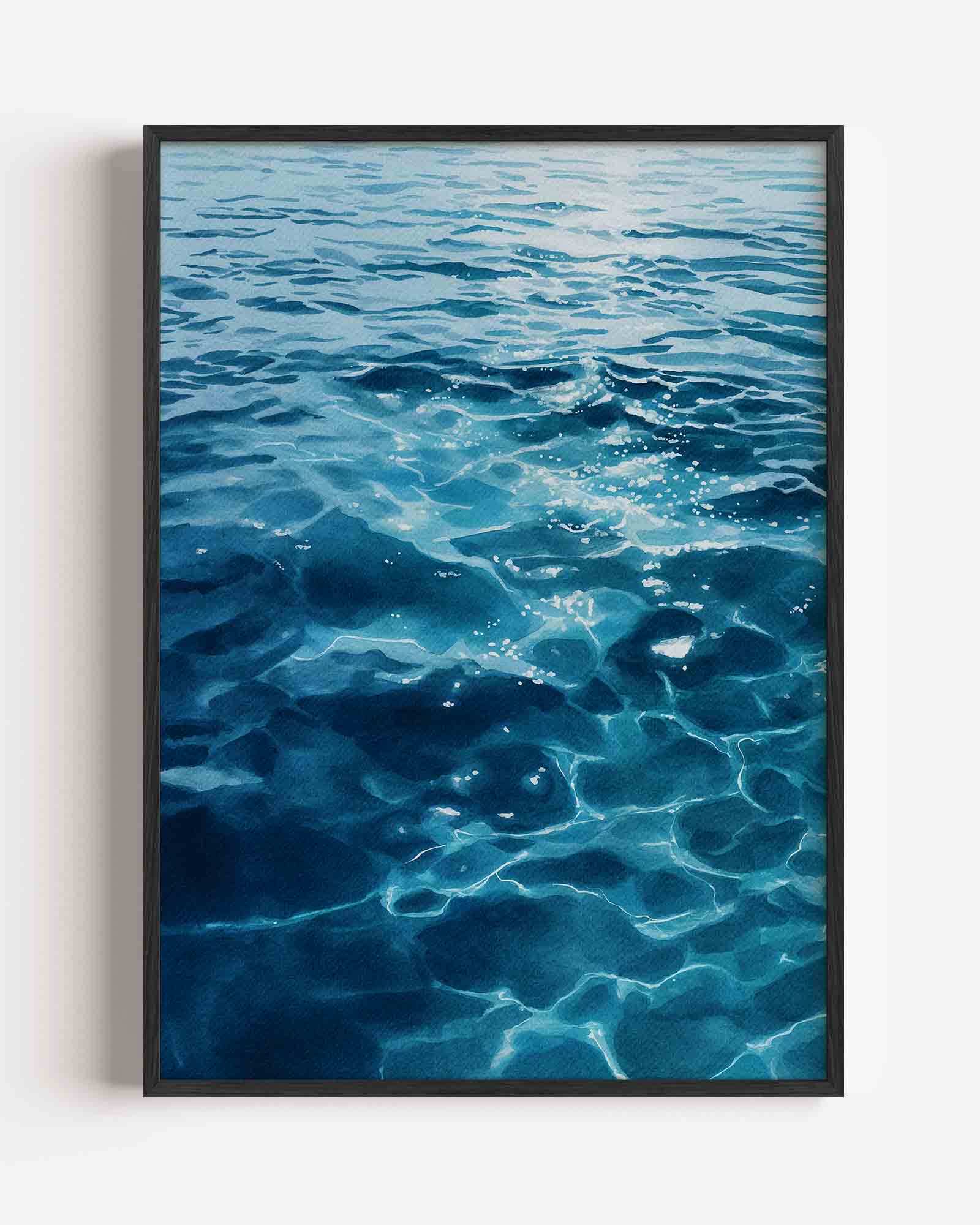 Blauwe zee Poster