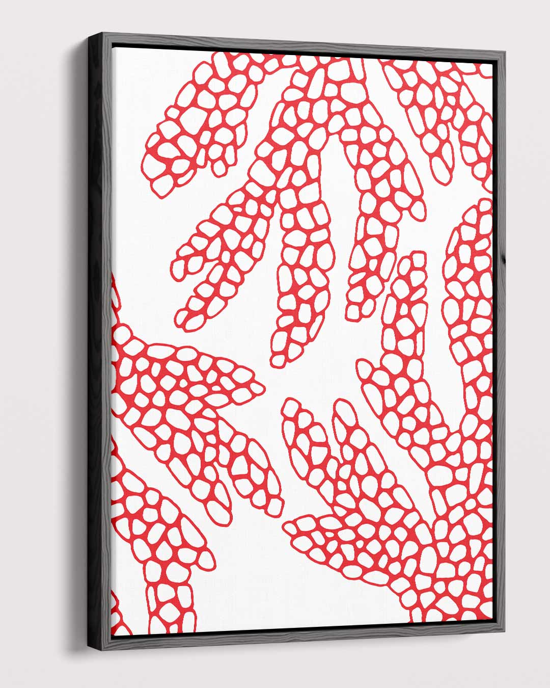 Bloemige Koraalvormen Kunstwerk-canvas-dibond-plexiglas-wanddecoratie-WallArtistic