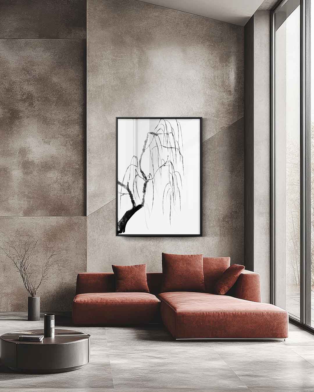 Subtiele Zen Bomen Kunstwerk-canvas-dibond-plexiglas-wanddecoratie-WallArtistic