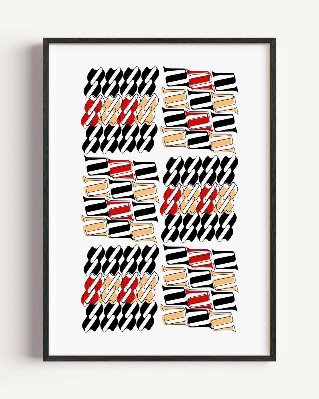 Stijlvolle Dakar Patronen Poster-WallArtistic