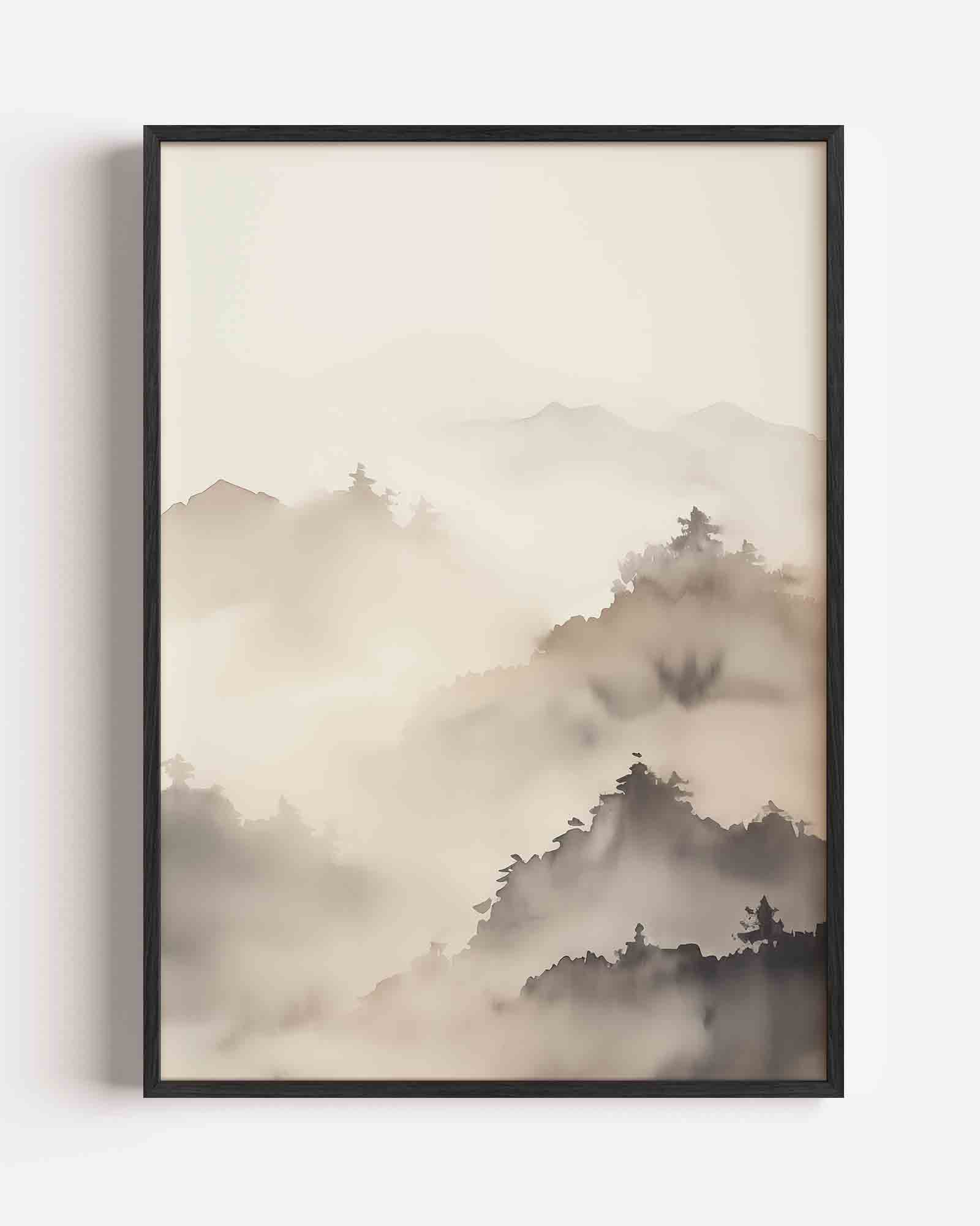 Mistige bergen Poster