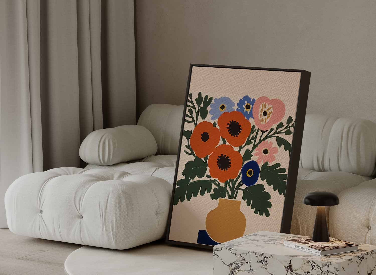 Kleurrijke Bloemenpracht Kunstwerk-canvas-dibond-plexiglas-wanddecoratie-WallArtistic