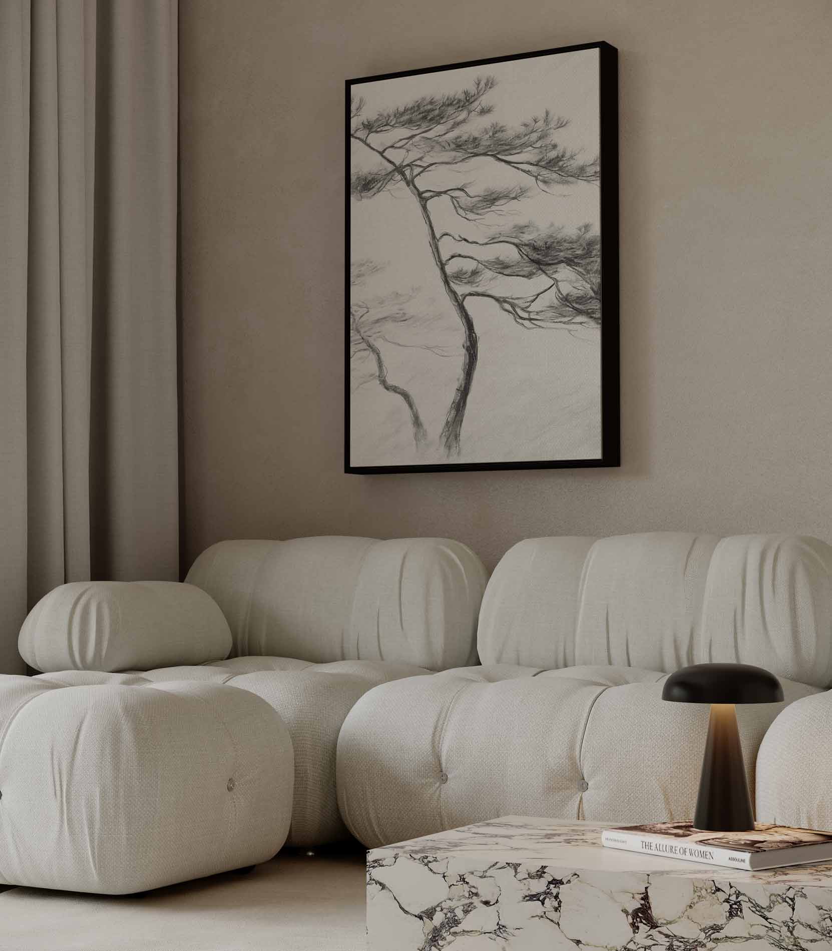 Elegante Dans van Dennenbomen Kunstwerk-canvas-dibond-plexiglas-wanddecoratie-WallArtistic