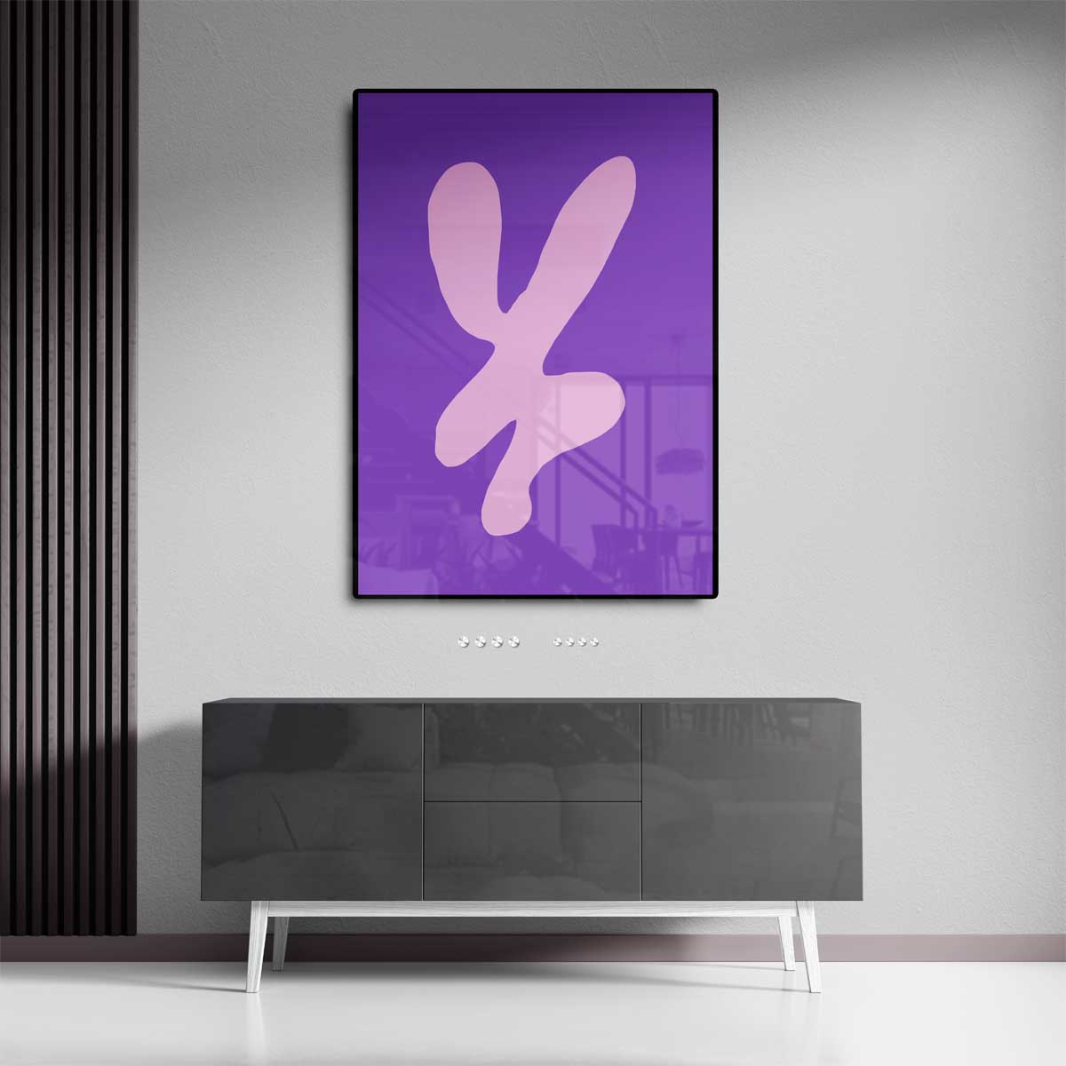 Vrolijke Vormen in Paars en Roze Kunstwerk-canvas-dibond-plexiglas-wanddecoratie-WallArtistic