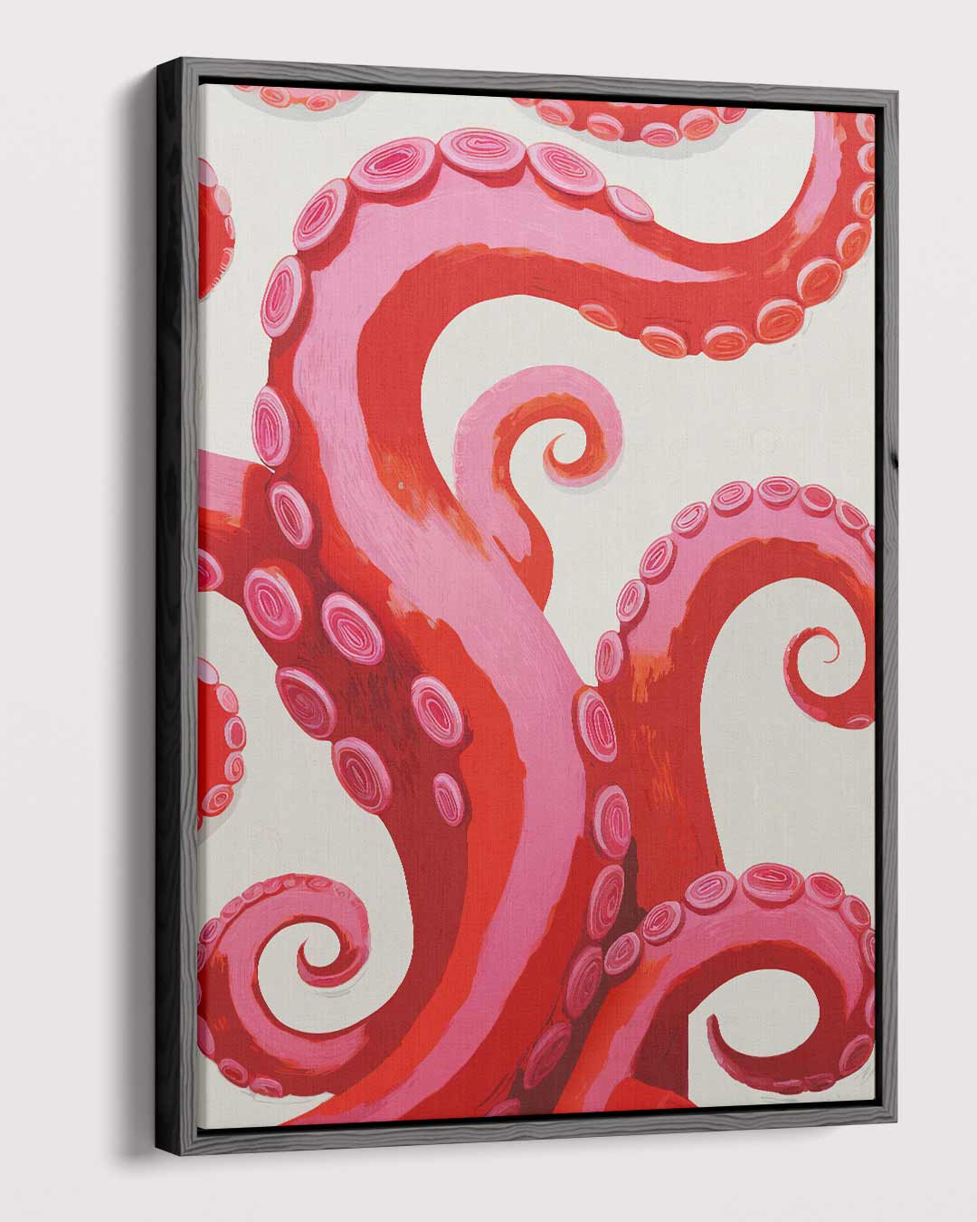 Kleurrijke Tentakelscape Kunstwerk-canvas-dibond-plexiglas-wanddecoratie-WallArtistic