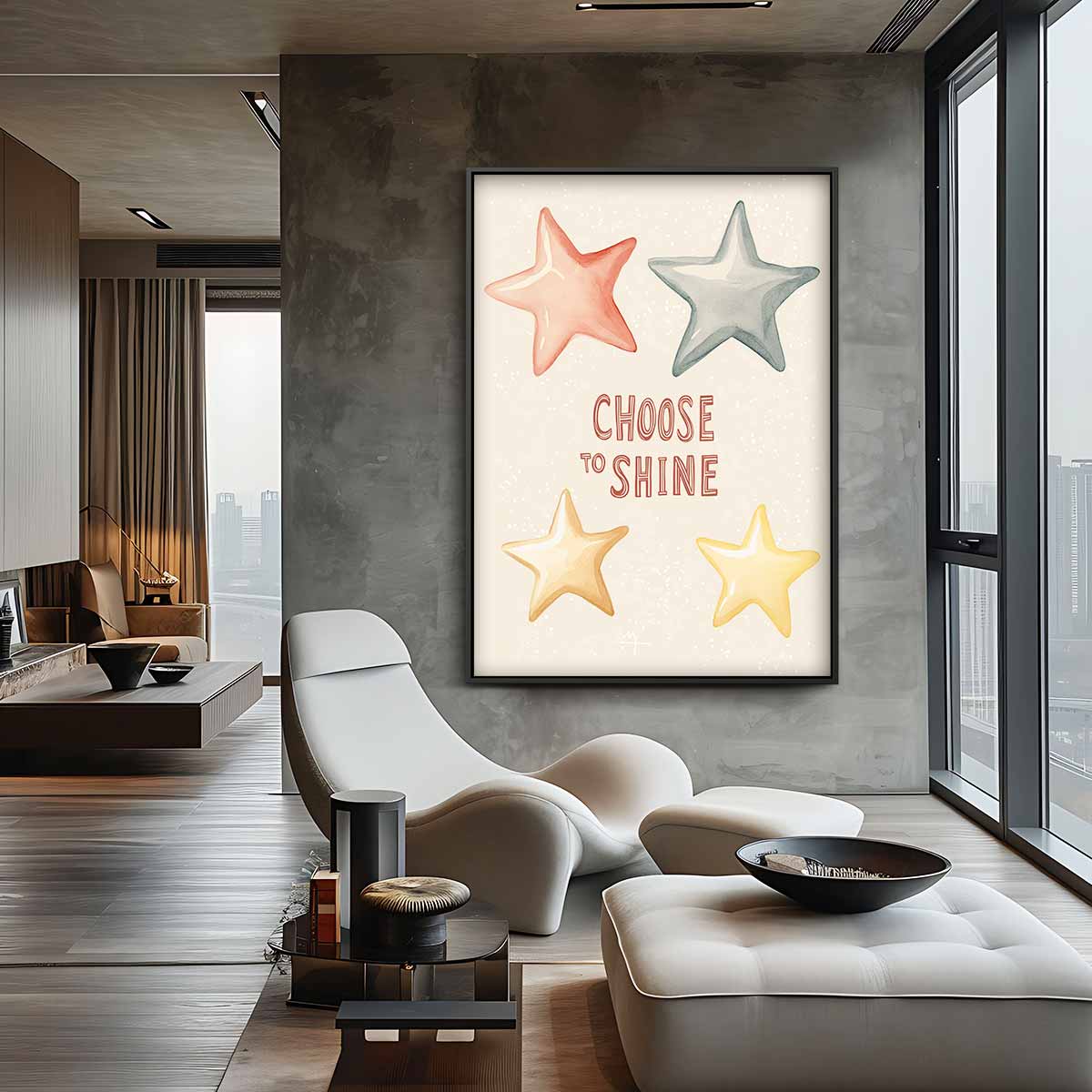 Stralende Sterren Poster Kunstwerk-canvas-dibond-plexiglas-wanddecoratie-WallArtistic