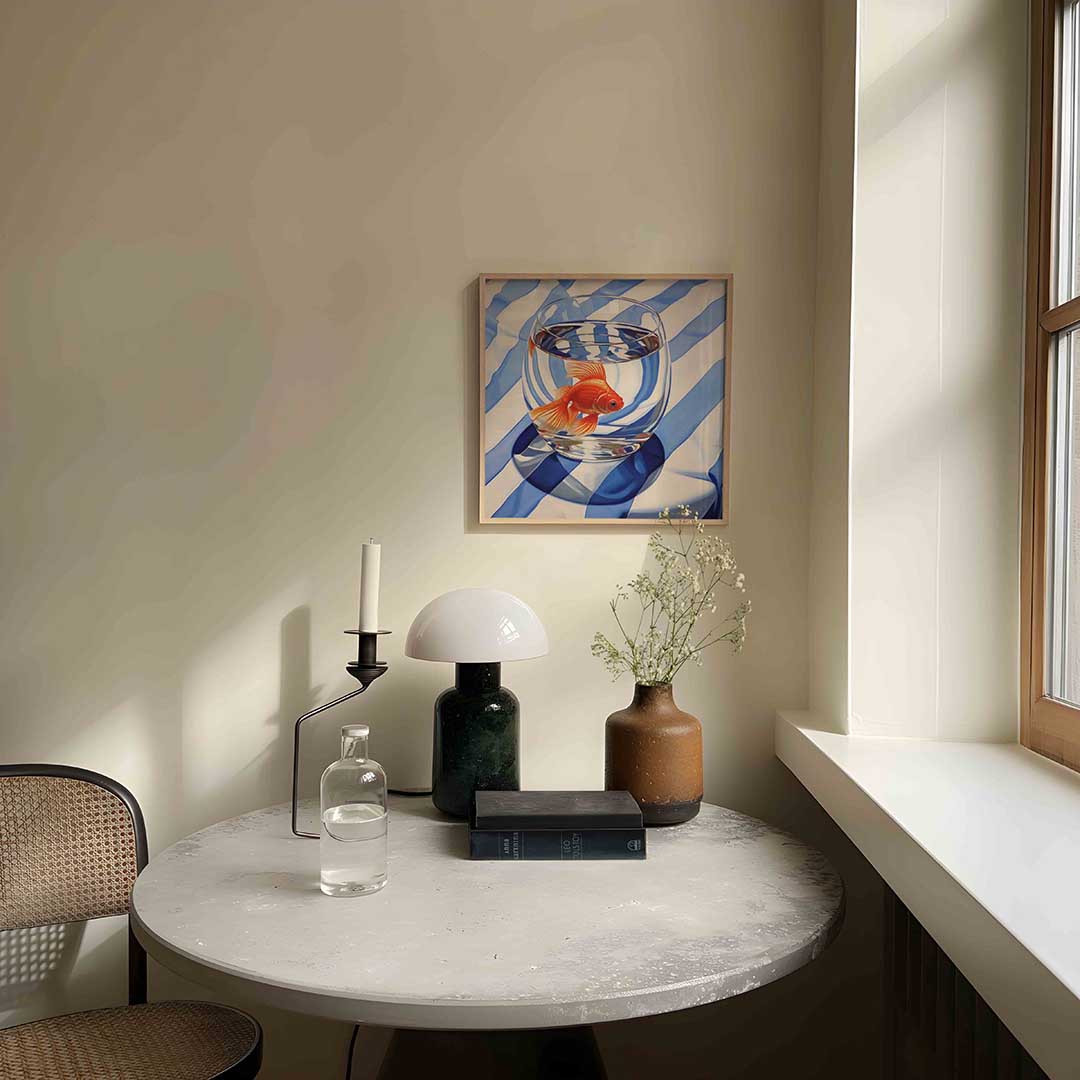 Goudvis in glas Poster
