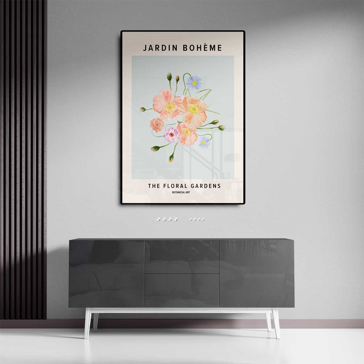 Bloeiende Bohemien Tuin Kunstwerk-canvas-dibond-plexiglas-wanddecoratie-WallArtistic