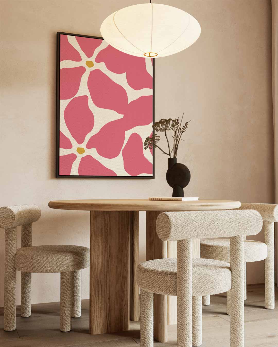 Bloemrijke Roze Reflecties Kunstwerk-canvas-dibond-plexiglas-wanddecoratie-WallArtistic