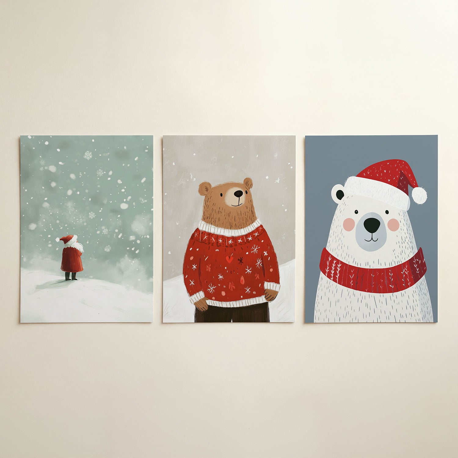 Winterse figuur Posterset