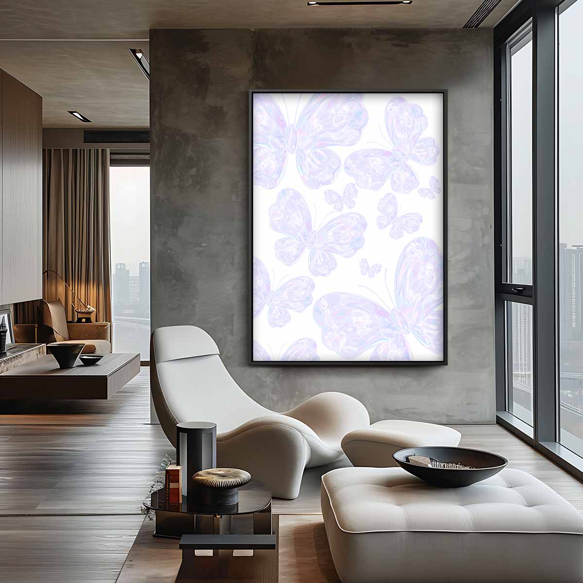 Dromerige Vlinderpracht Kunstwerk-canvas-dibond-plexiglas-wanddecoratie-WallArtistic