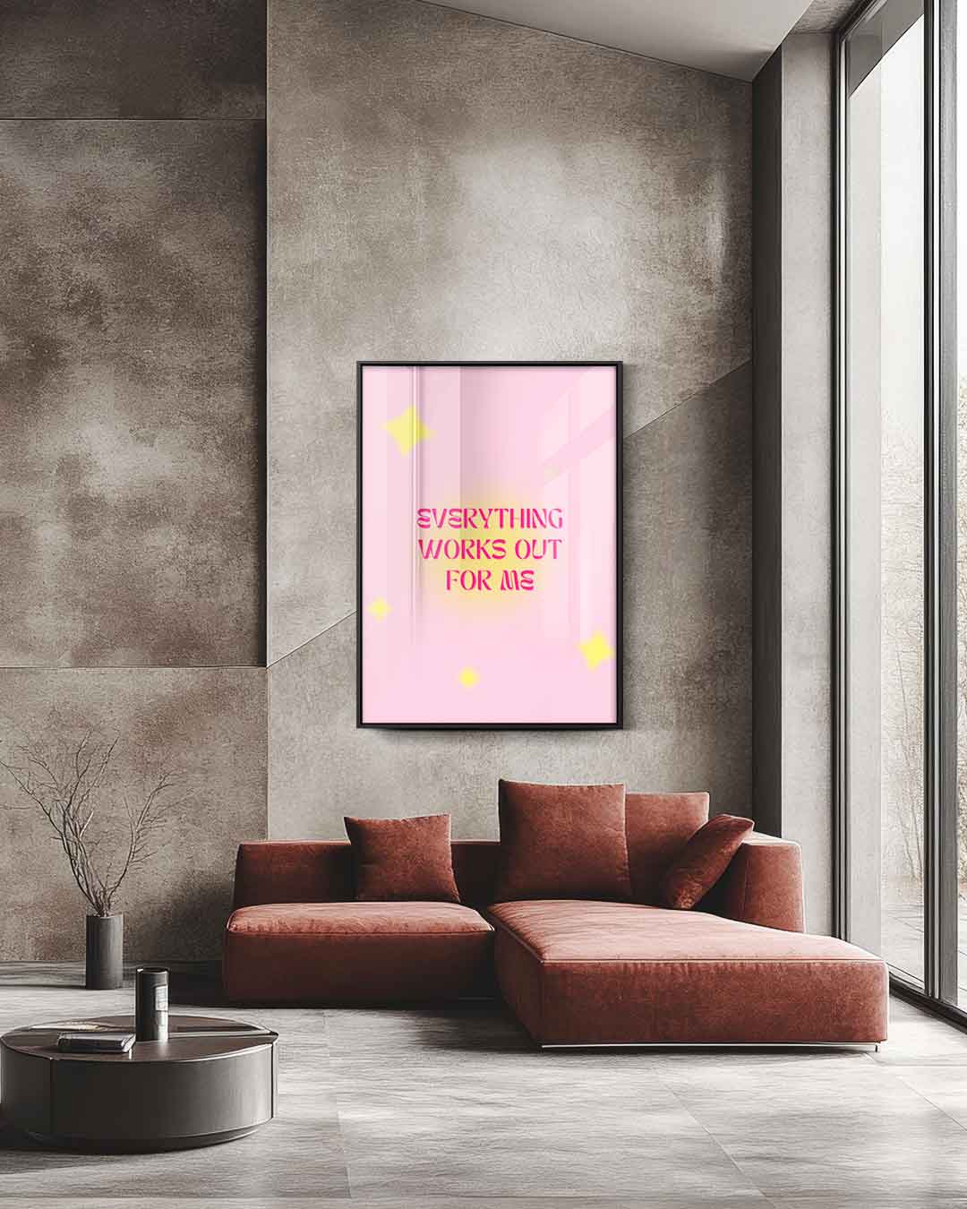 Motiverend Roze Kunstwerk Kunstwerk-canvas-dibond-plexiglas-wanddecoratie-WallArtistic