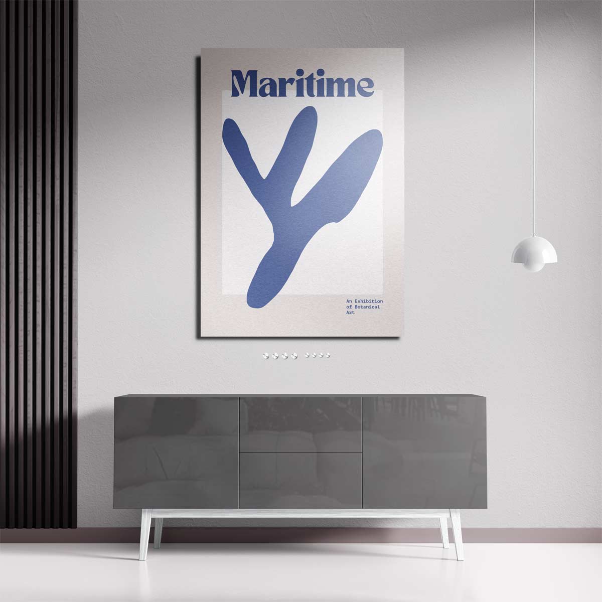 Maritieme Botanische Expressie Kunstwerk-canvas-dibond-plexiglas-wanddecoratie-WallArtistic