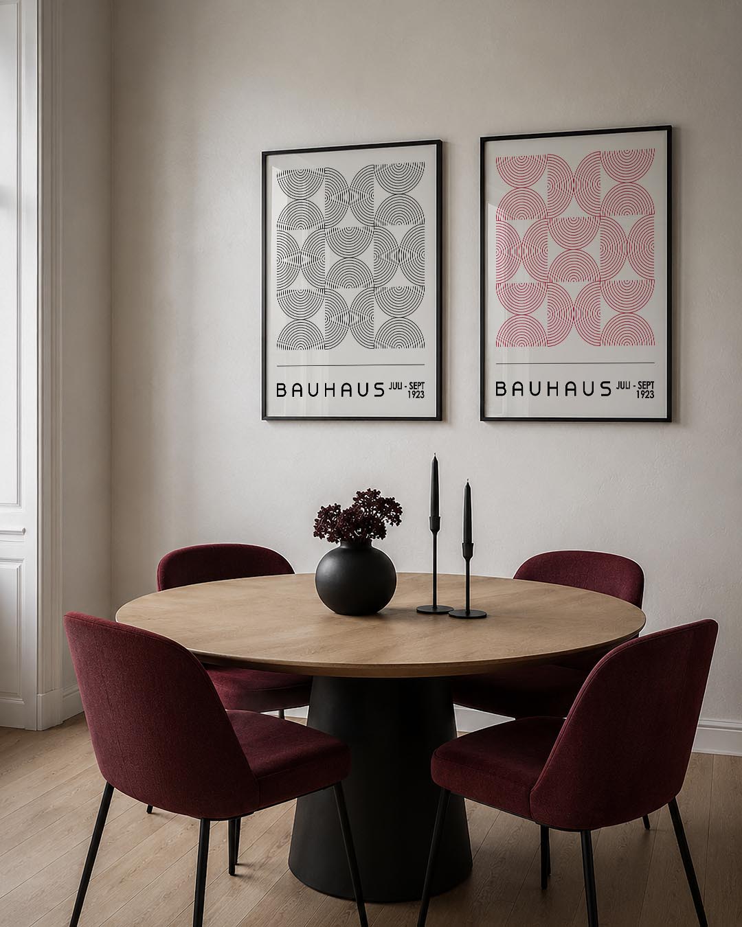 Cirkelritme en lijnen Posterset