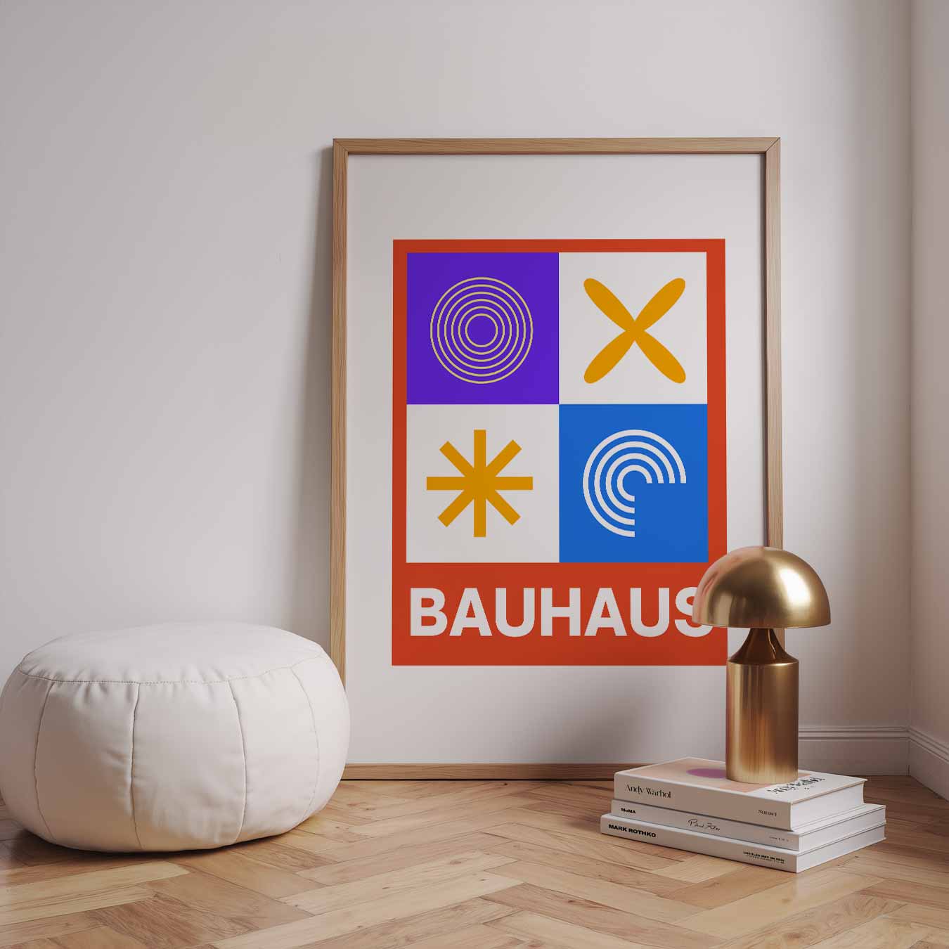 Bauhaus Abstract Vierkant Poster-WallArtistic