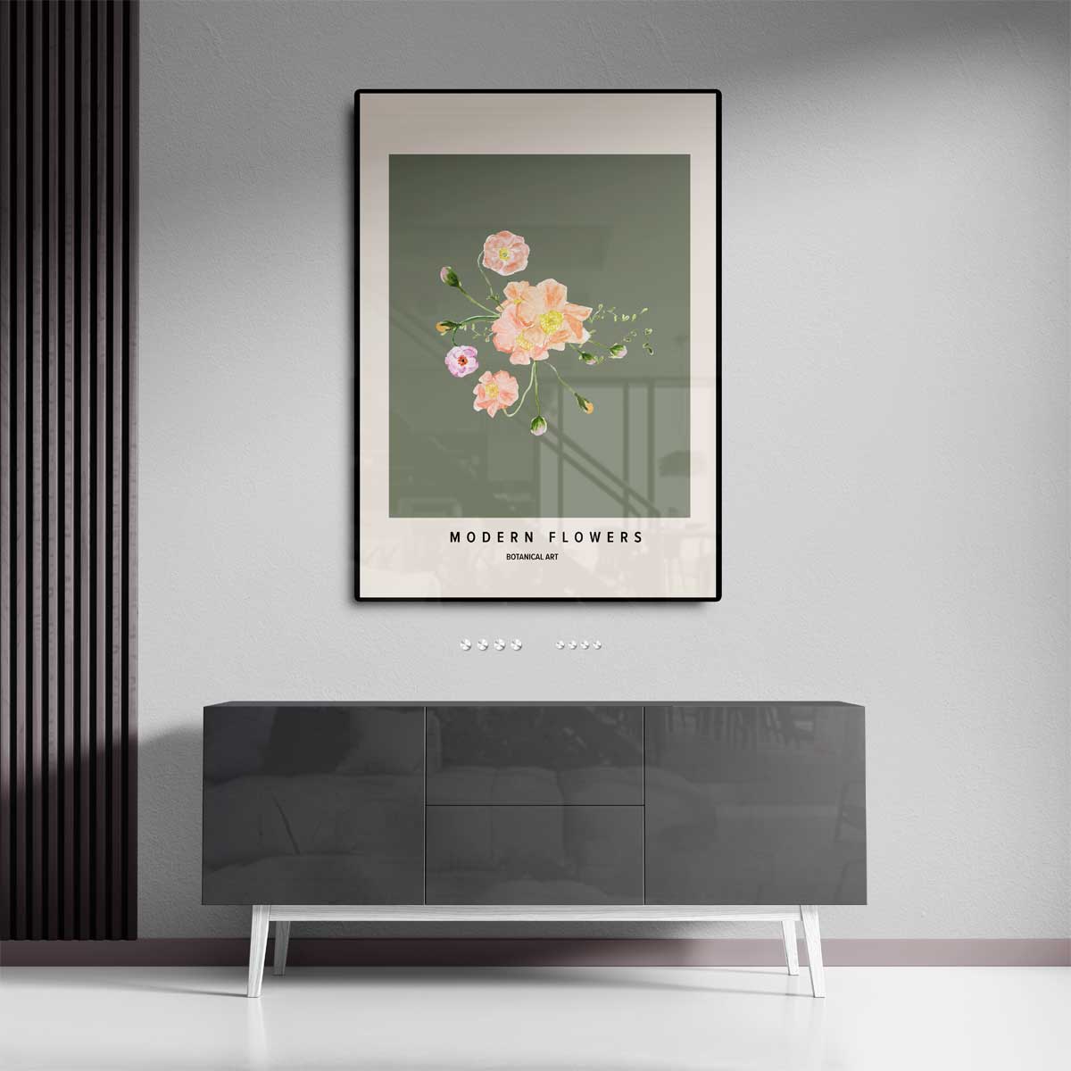 Bloemige Moderniteit Kunstwerk-canvas-dibond-plexiglas-wanddecoratie-WallArtistic