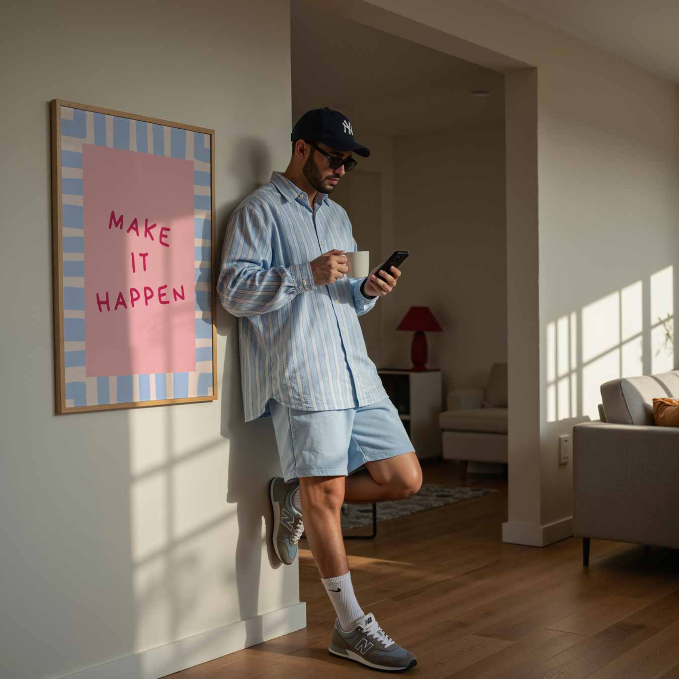 Inspirerende Motivatieposter "Make It Happen Poster-WallArtistic